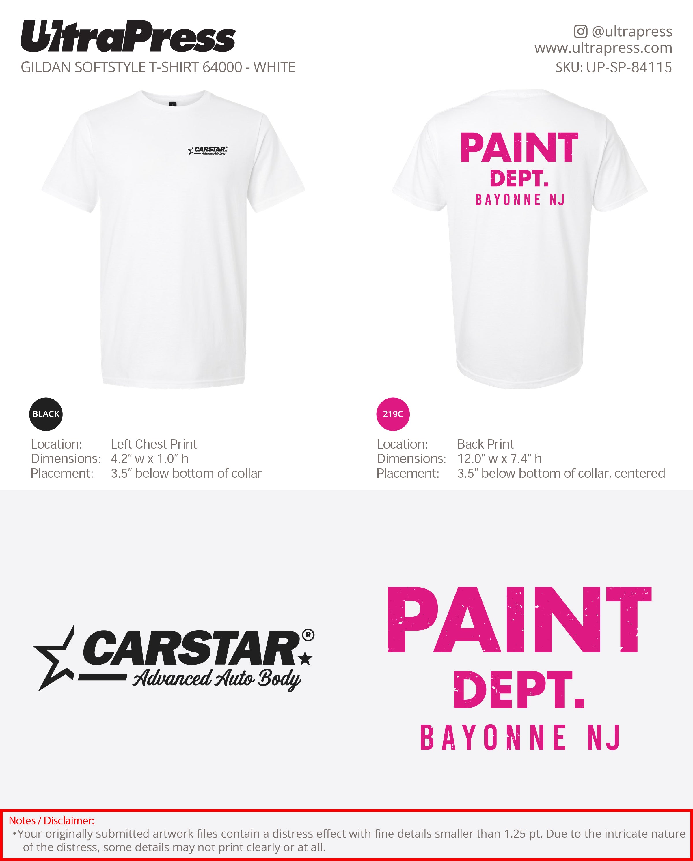 UP-SP-84115 Carstar Paint Dept - Angelo Tranquellino 100 Min Qty Package Deal (Bulk)