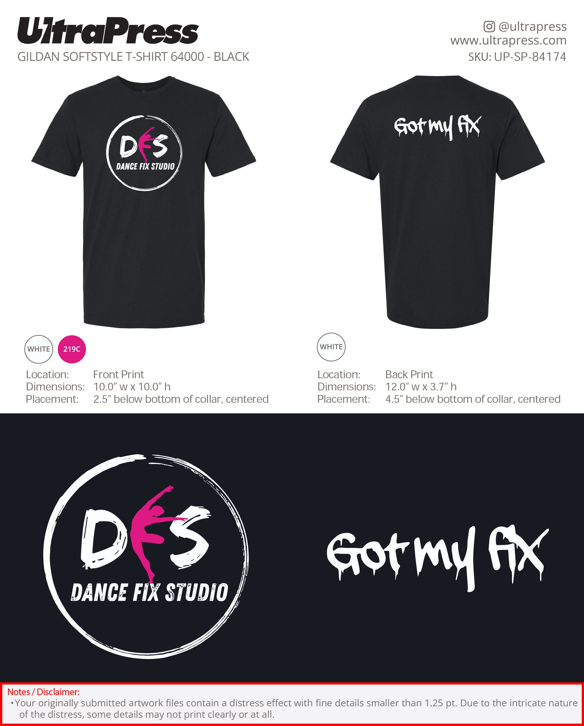 UP-SP-84174 Dance Fix Studio (Black Tees) - Alice Ip Rodriguez - 24 Min Qty (Bulk)