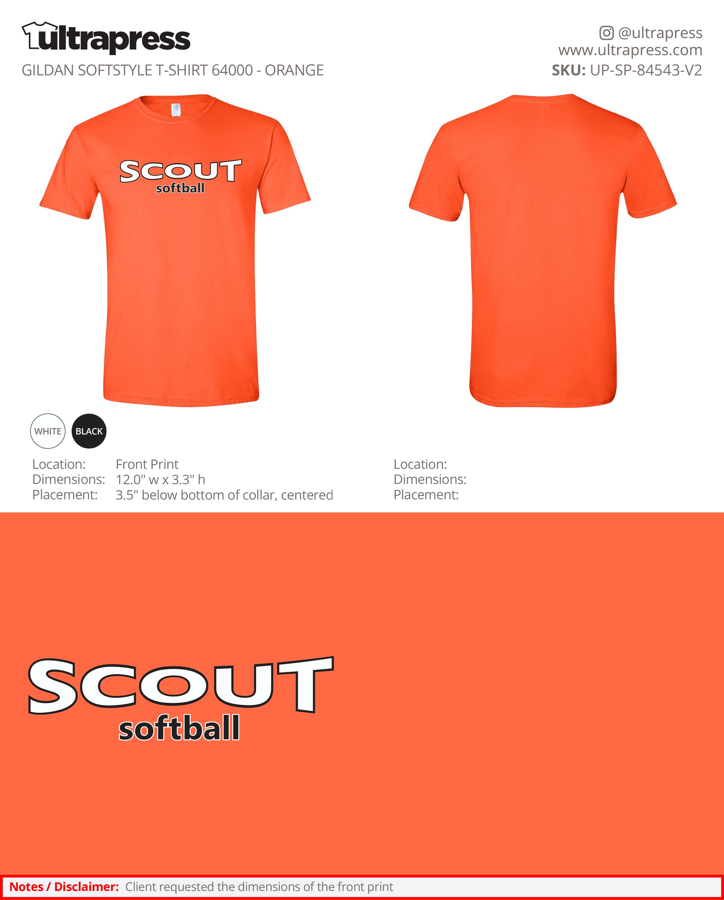 UP-SP-84543 Scout Softball - Mark Mulvany - 100 Min Qty - Package Deal (Bulk)