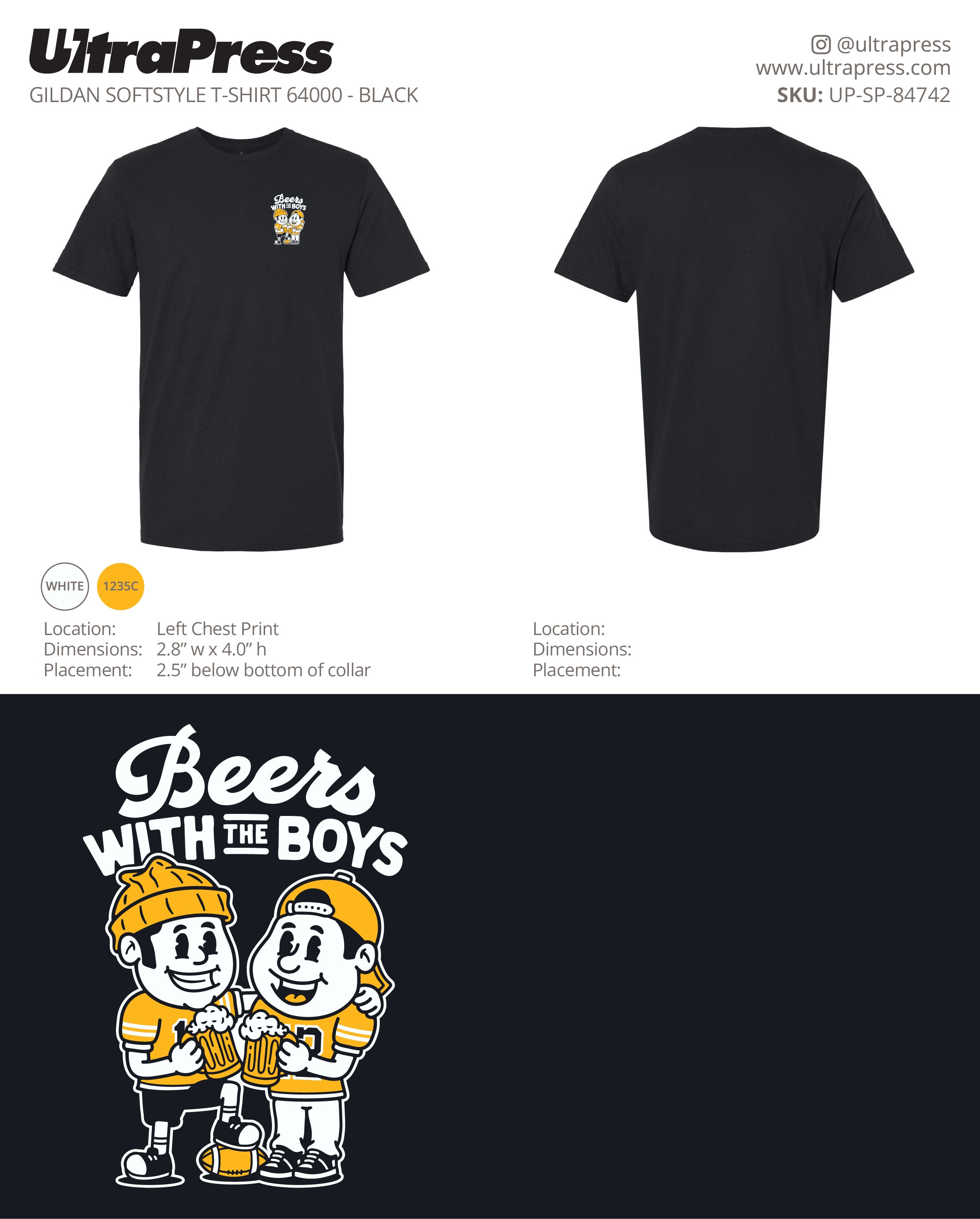 UP-SP-84742 Beers with the Boys (T-Shirt) - Nick Polo 100 Min Qty (Bulk)