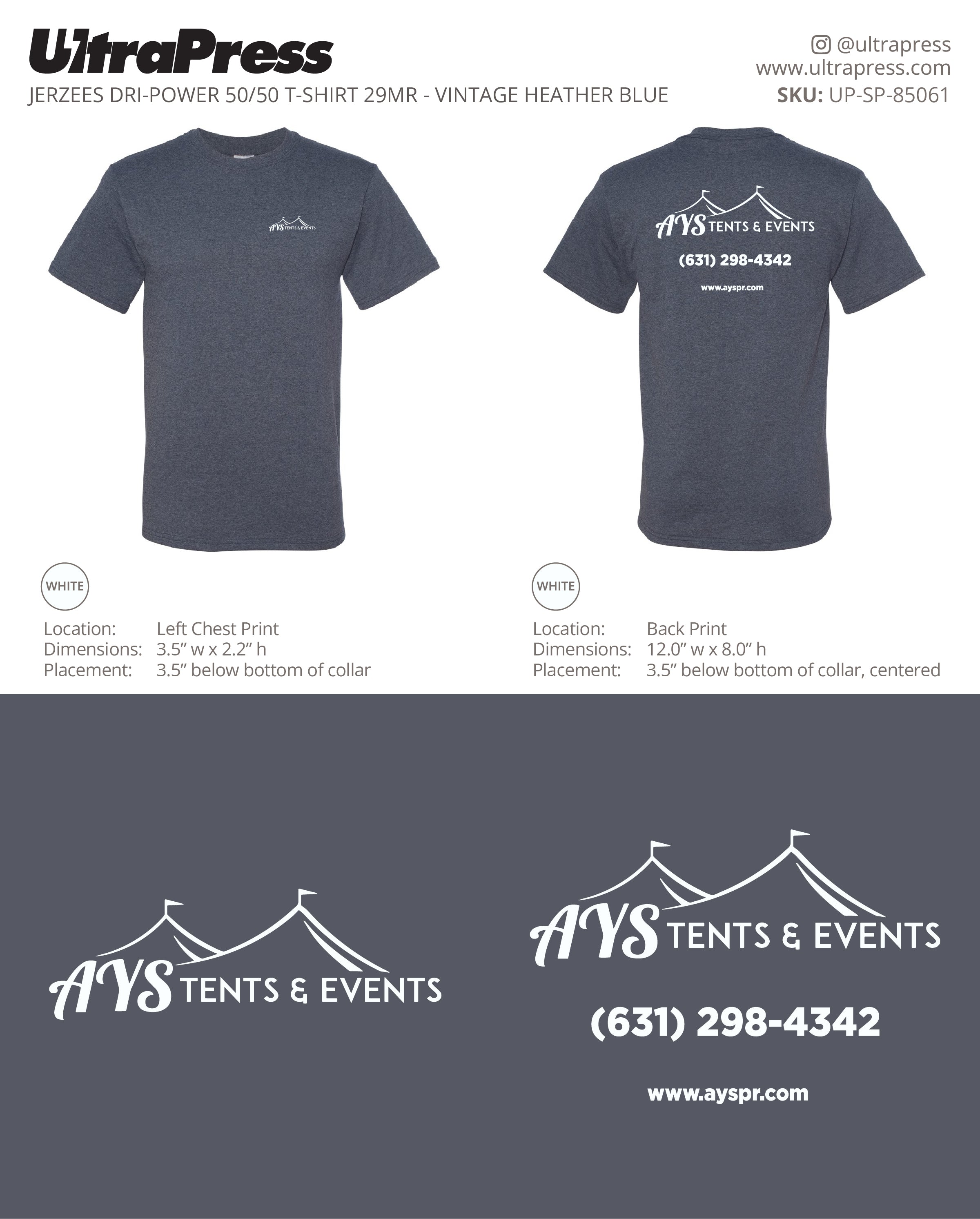 UP-SP-85061 AYS Tents & Events - Steven Winick 100 Min Qty (Bulk)