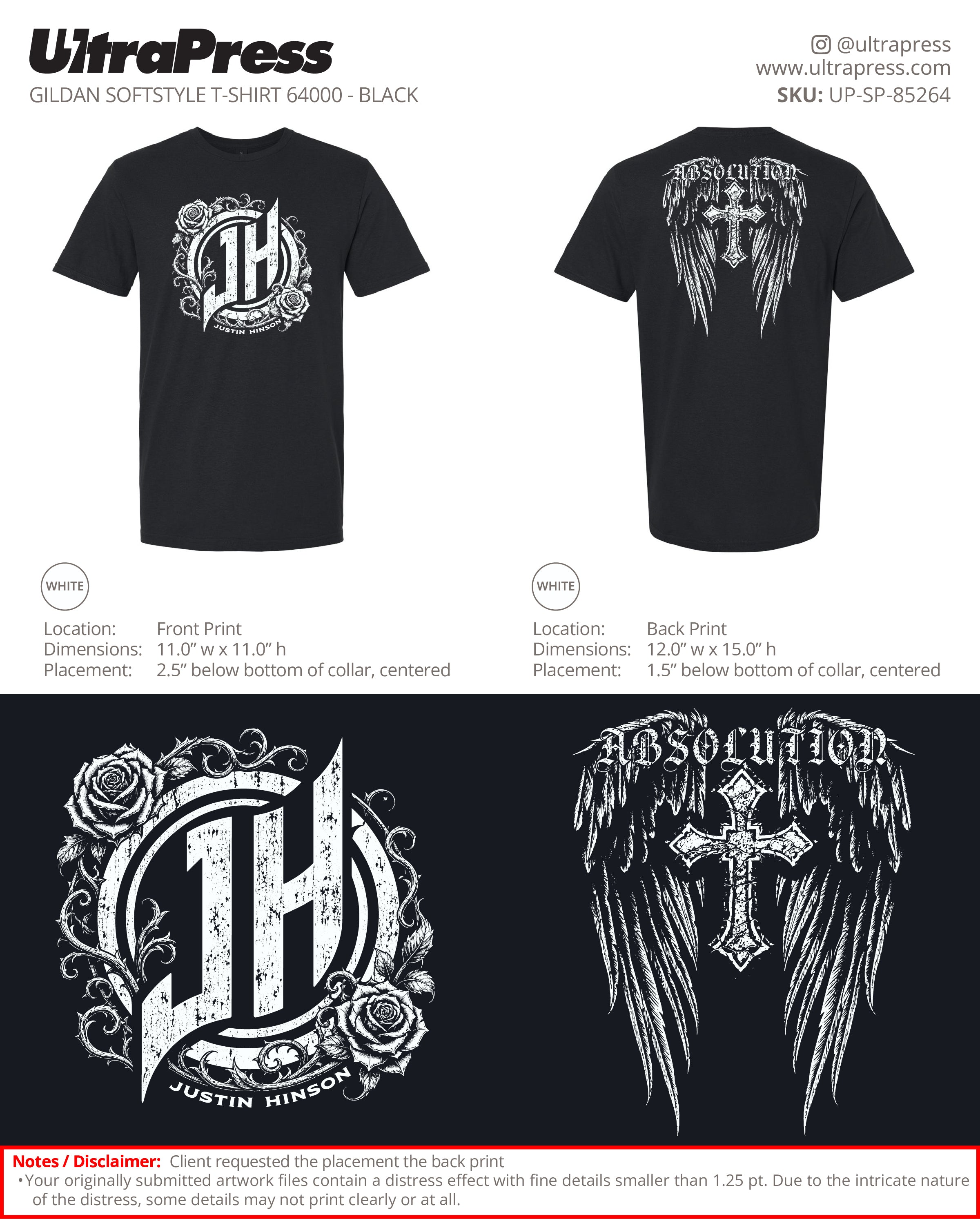 UP-SP-85264 Absolution (Design 1) - Justin Hinson - 100 Min Qty - Package Deal (Bulk)