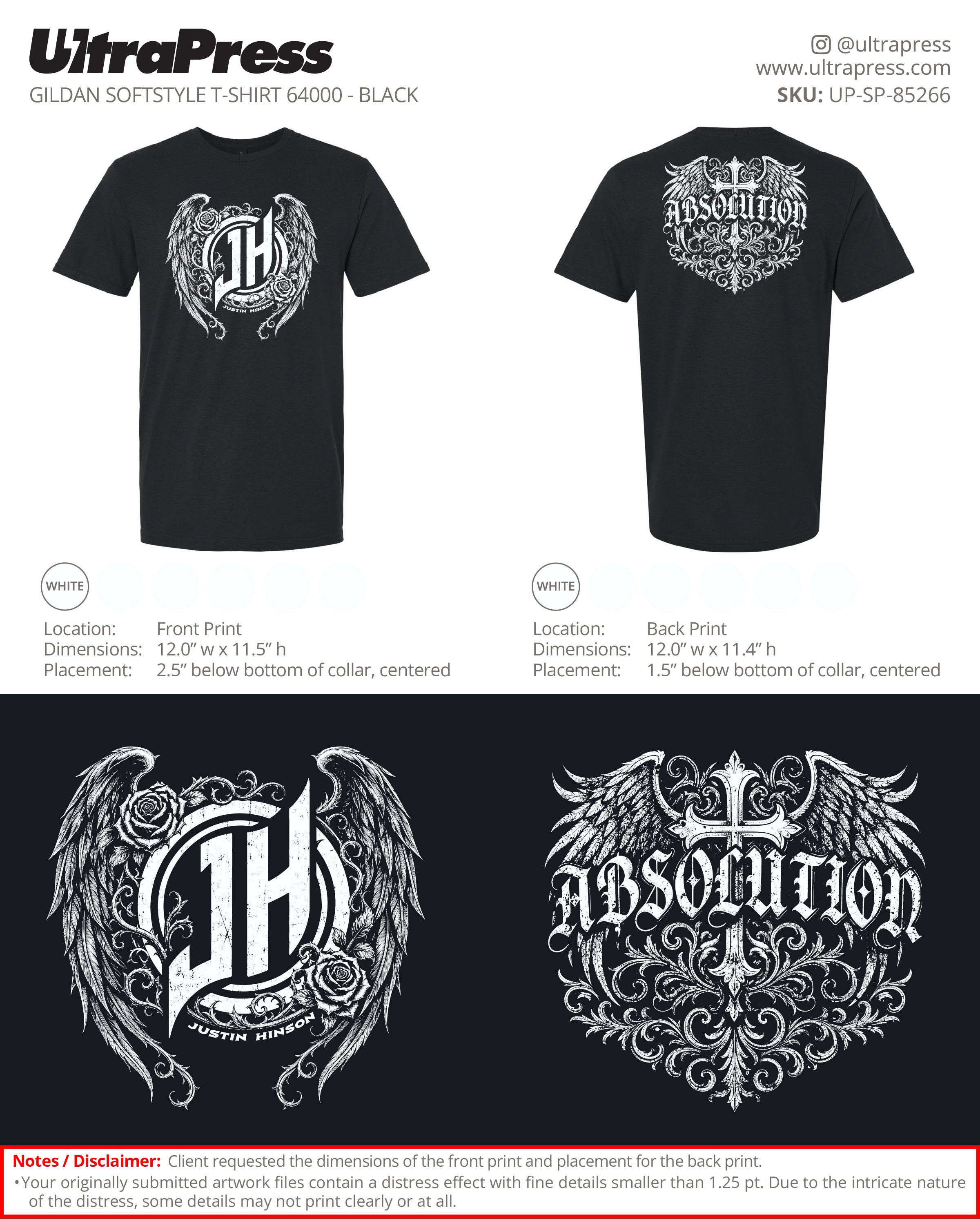UP-SP-85266 Absolution (Design 2) - Justin Hinson - 100 Min Qty - Package Deal (Bulk)