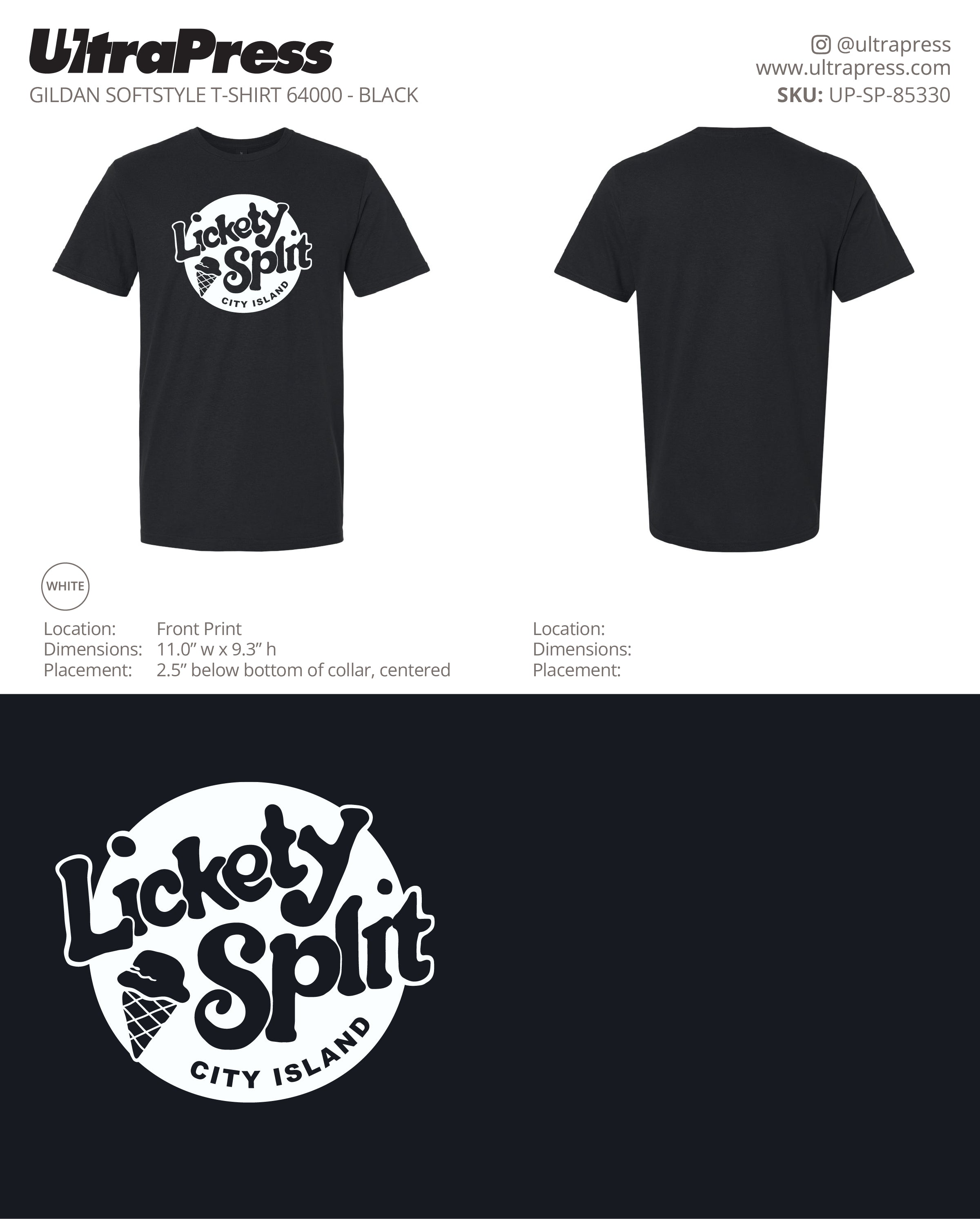 UP-SP-85330 Lickety Split White Logo - Kimberly Woodruff - 100 Min Qty - Package Deal (Bulk)