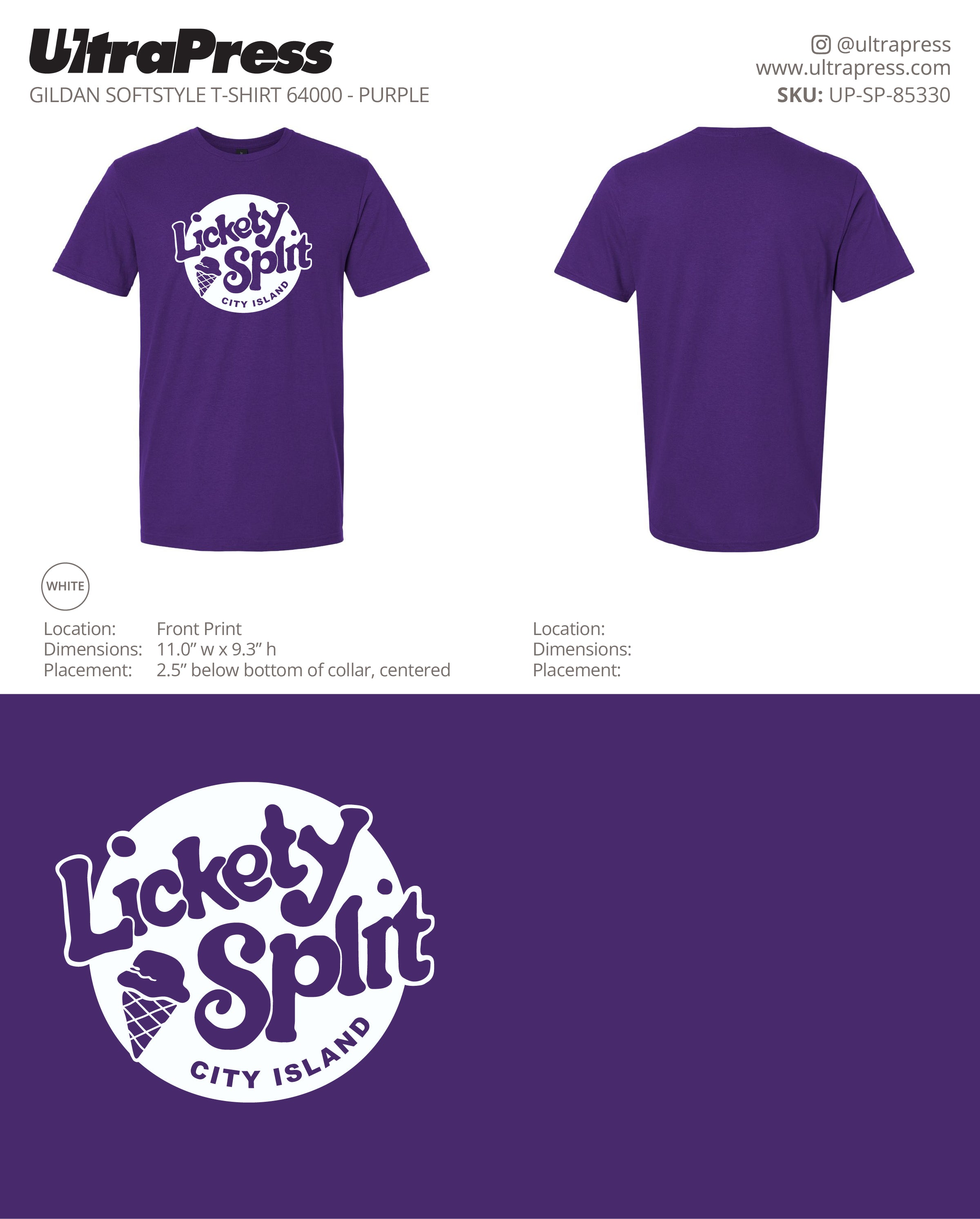 UP-SP-85330 Lickety Split White Logo - Kimberly Woodruff - 100 Min Qty - Package Deal (Bulk)