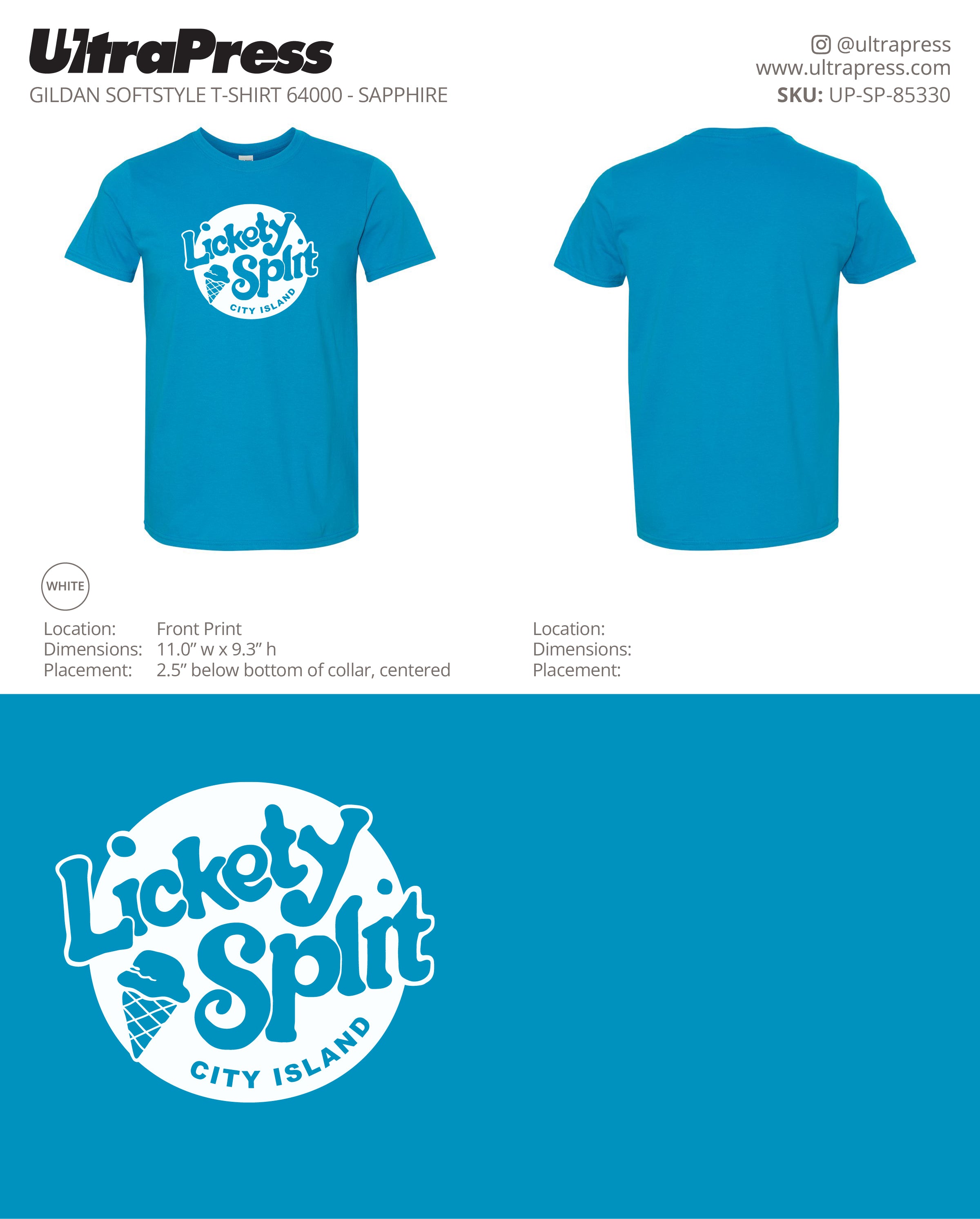 UP-SP-85330 Lickety Split White Logo - Kimberly Woodruff - 100 Min Qty - Package Deal (Bulk)