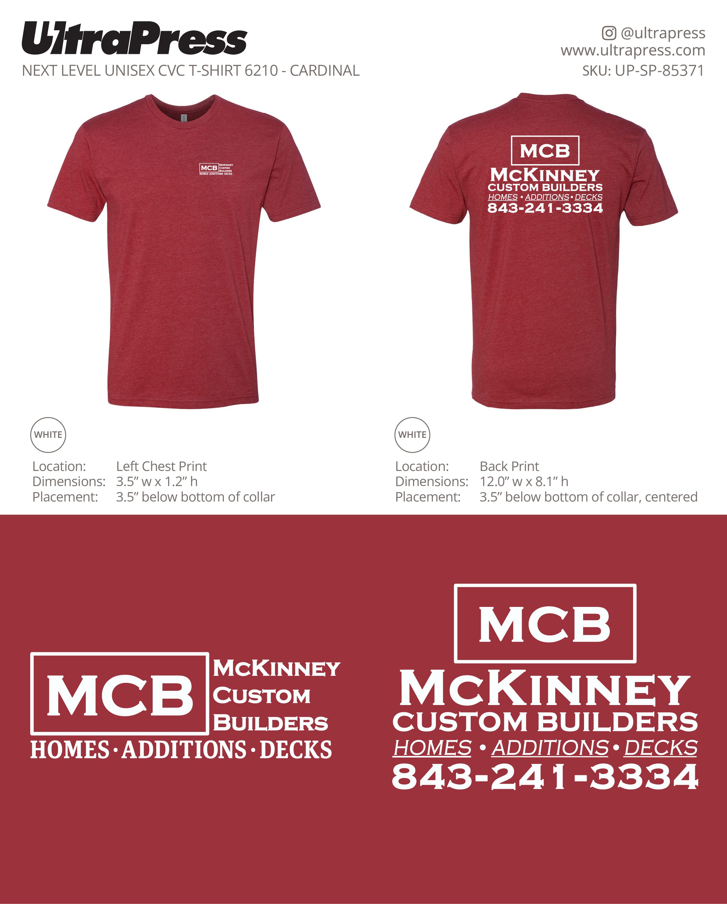UP-SP-85371 McKinney Custom Builders - Jeff McKinney - 100 Min Qty - Package Deal (Bulk)