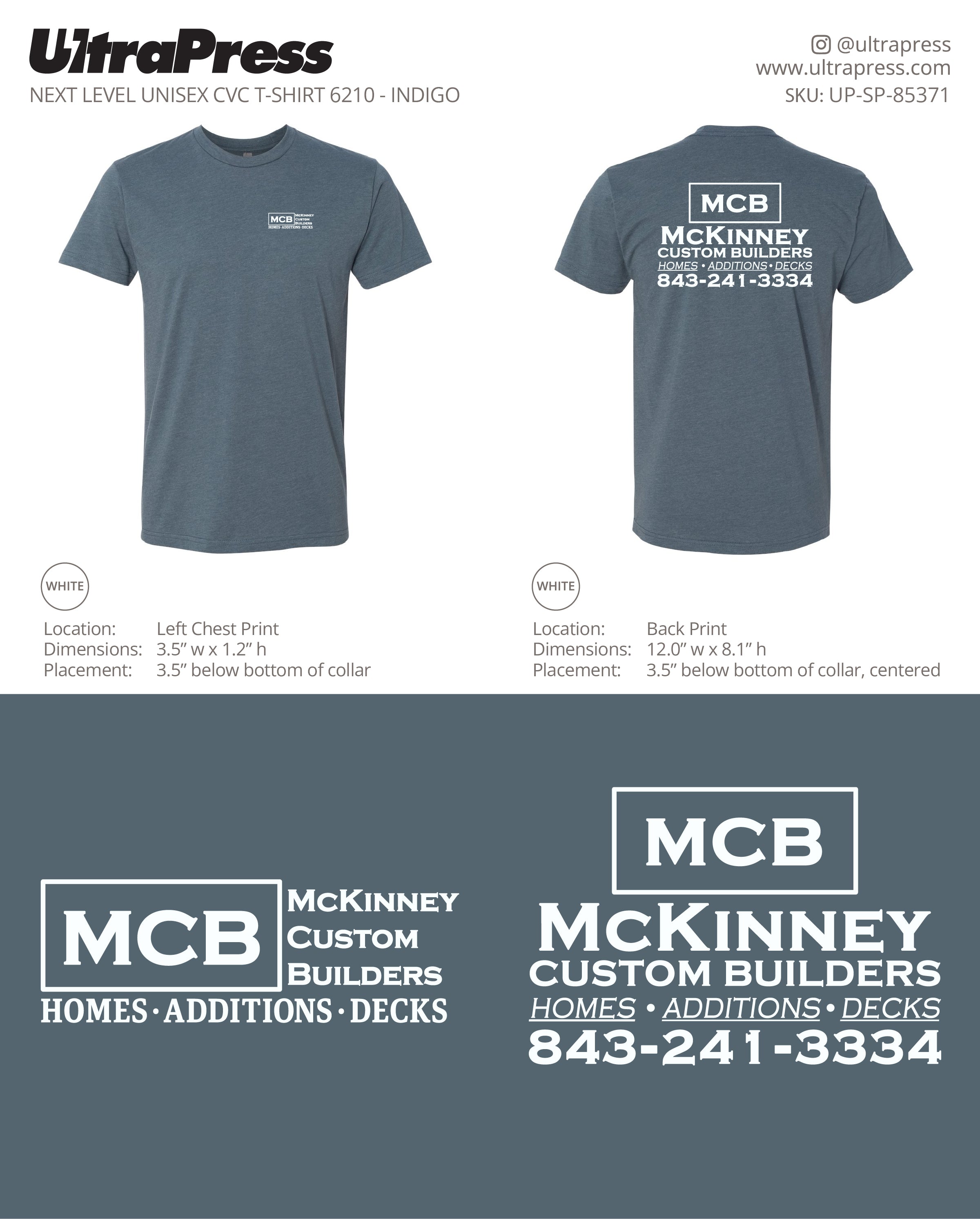UP-SP-85371 McKinney Custom Builders - Jeff McKinney - 100 Min Qty - Package Deal (Bulk)