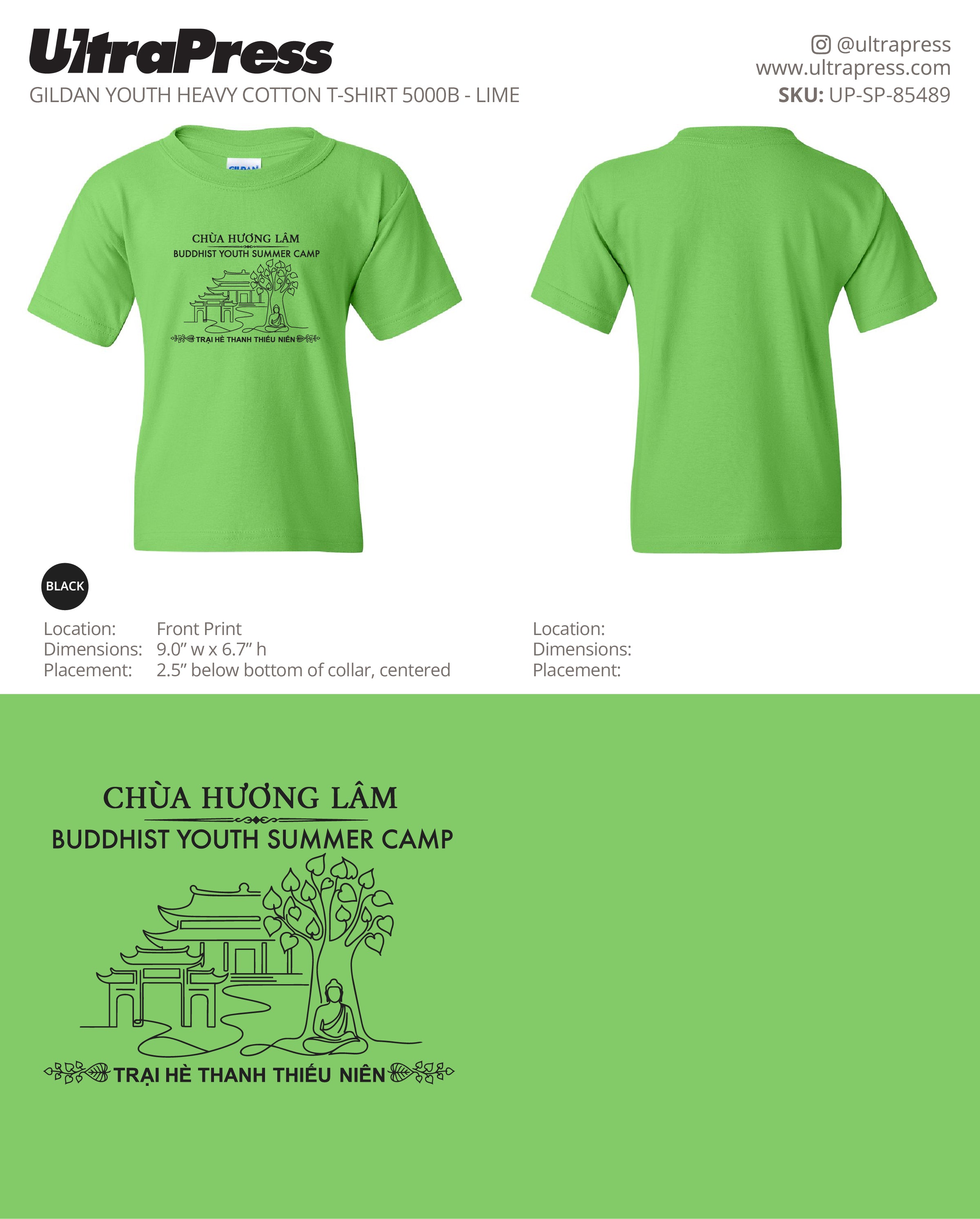 UP-SP-85489 Buddhist Youth Summer Camp (Houston) - Khoa Tran 100 Min Qty (Bulk)