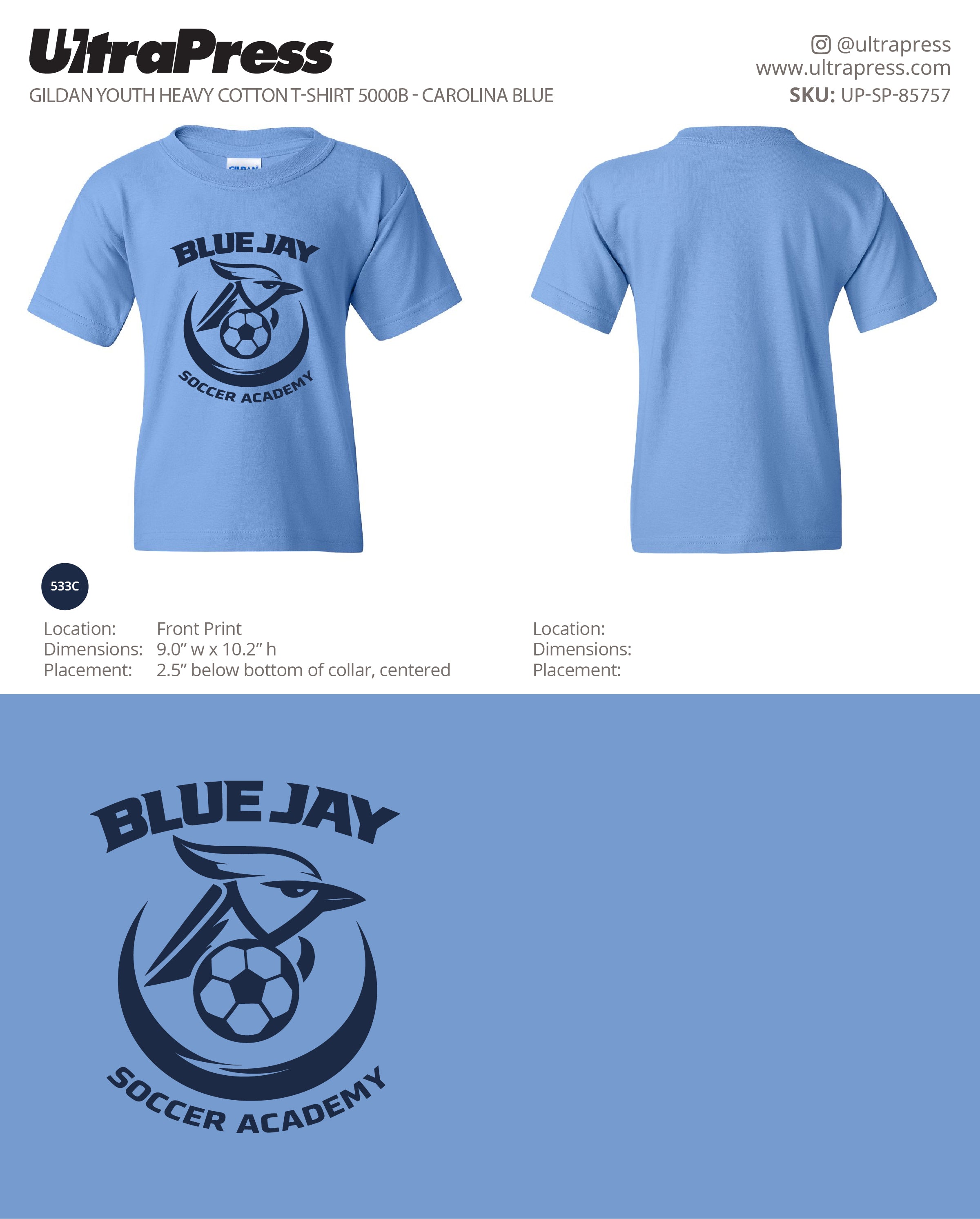 UP-SP-85757 Blue Jay Soccer Academy - Evan Scheffey - 100 Min Qty - Package Deal (Bulk)