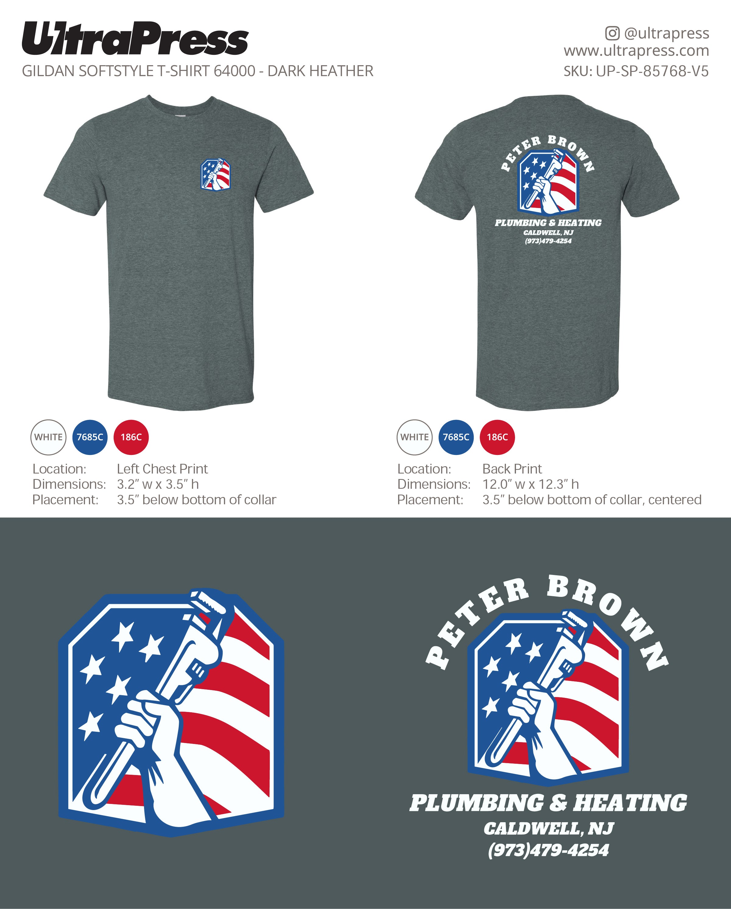 UP-SP-85768 Peter Brown Plumbing and Heating - Peter Brown 100 Min Qty (Bulk)