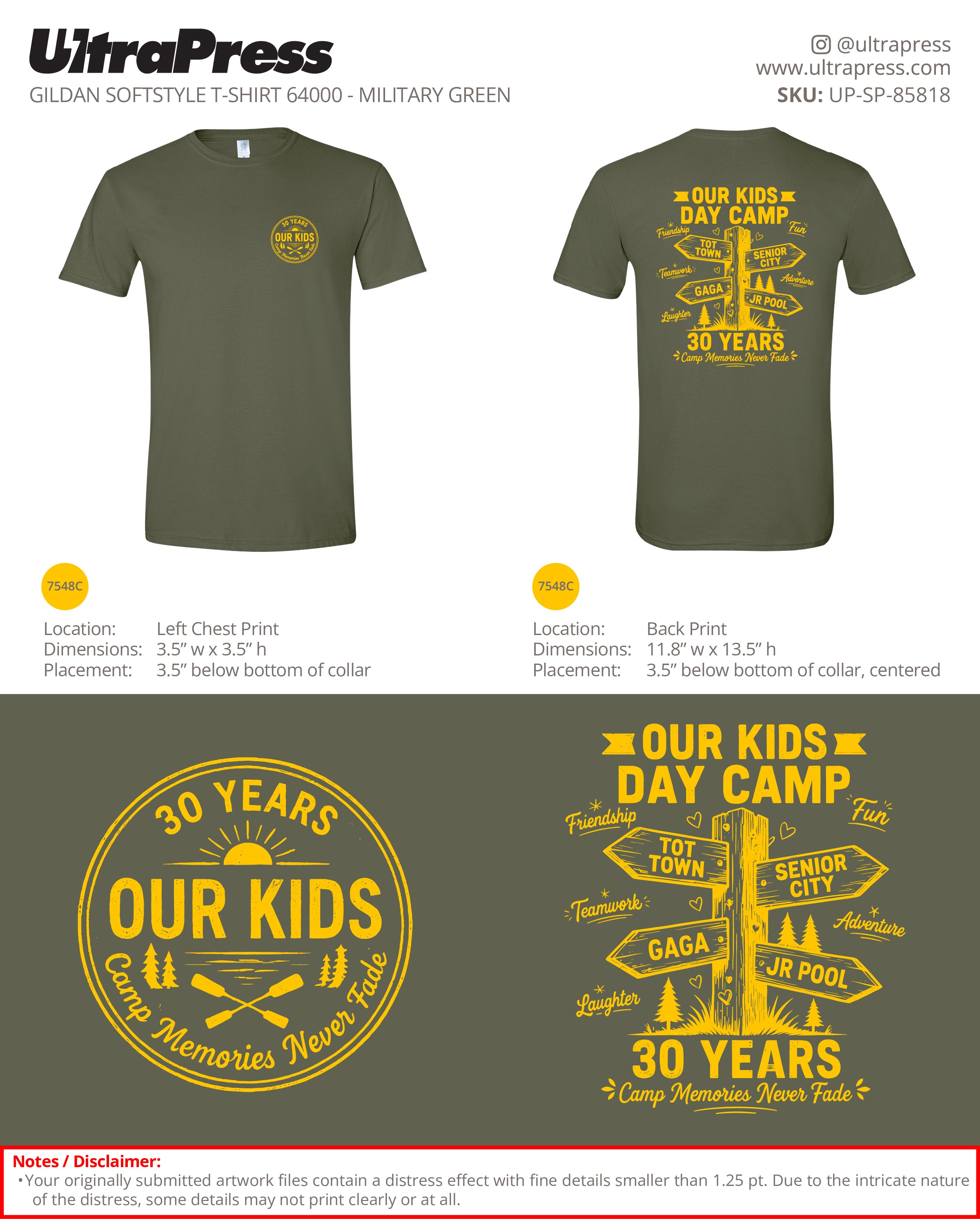UP-SP-85818 Our Kids Day Camp (Military Green) - Michael Hoffmann 50 Min Qty (Bulk)