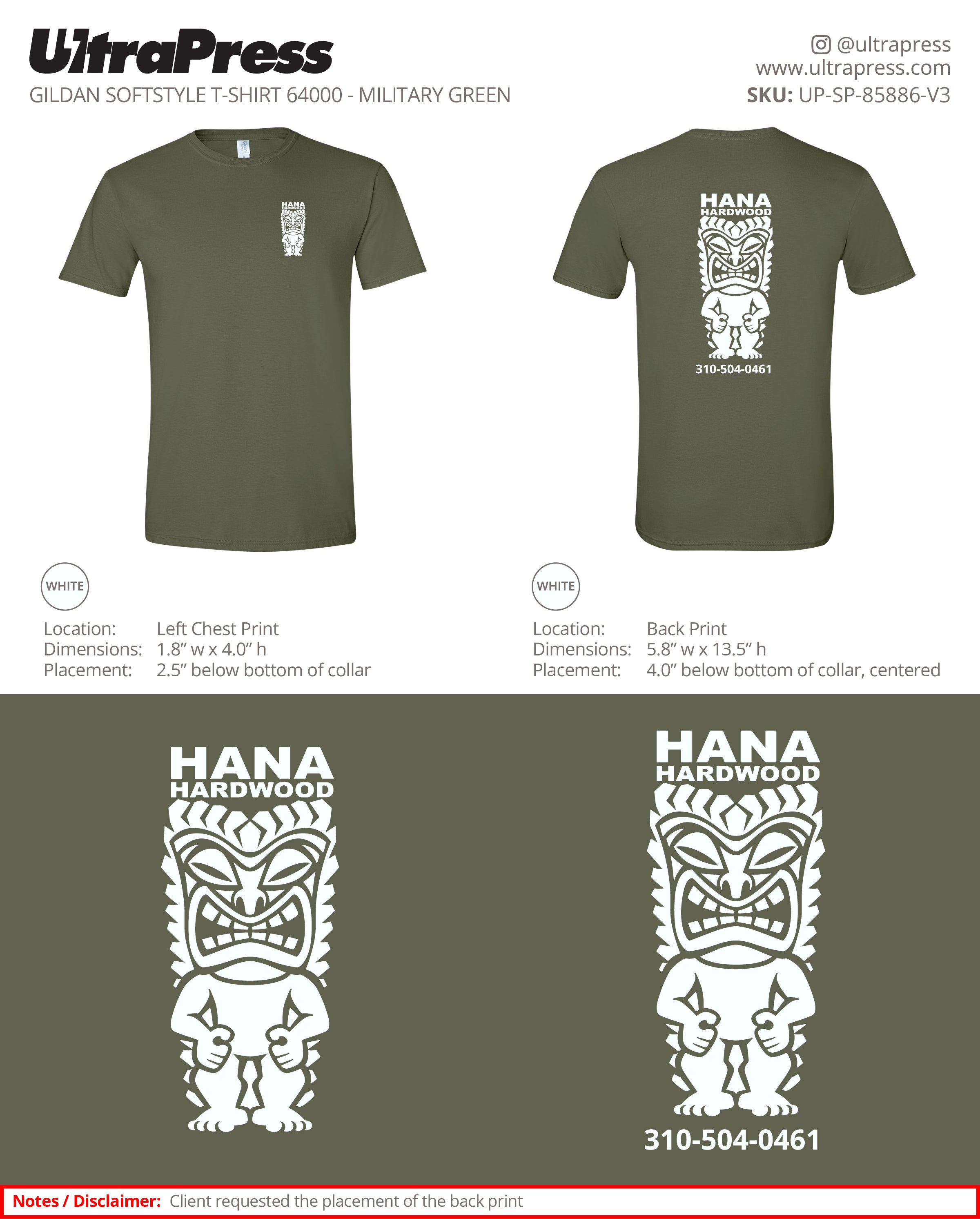 UP-SP-85886 HANA Hardwood - Chris Coyle 100 Min Qty (Bulk)