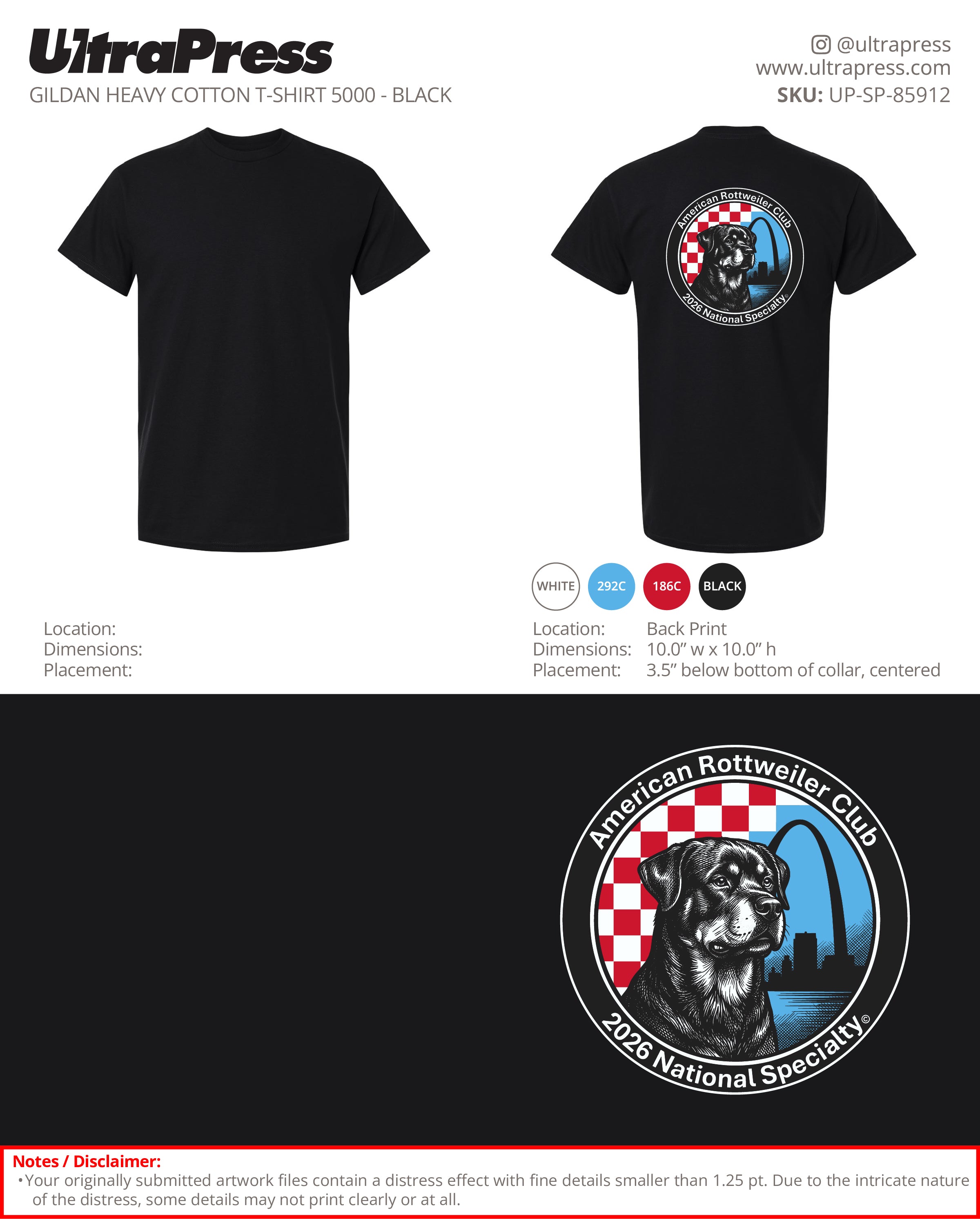 UP-SP-85912 American Rottweiler Club - Robert Galusha - 100 Min Qty - Package Deal (Bulk)