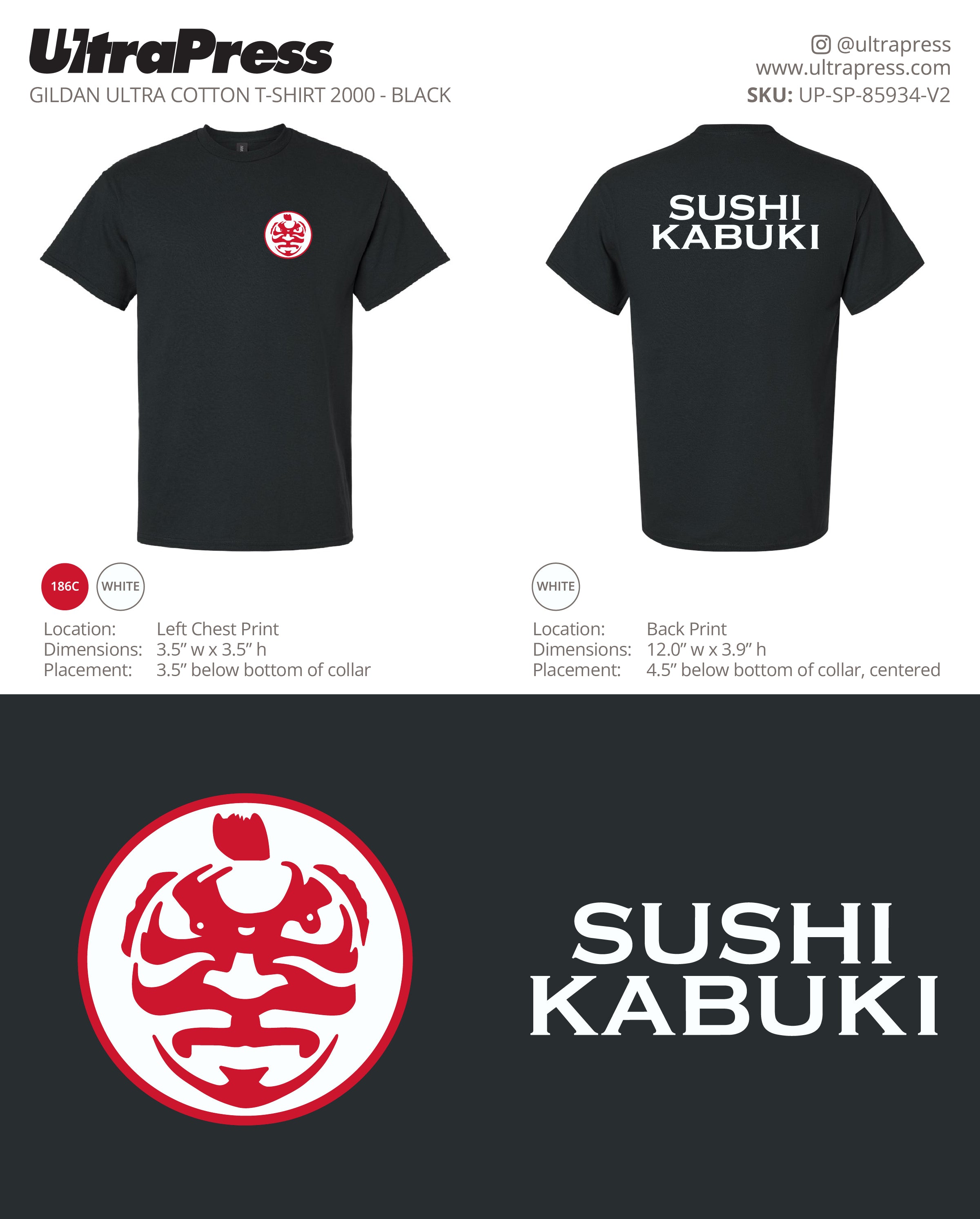 UP-SP-85934 Sushi Kabuki Gildan Ultra Cotton Shirts - Kat K - 100 Min Qty - Package Deal (Bulk)
