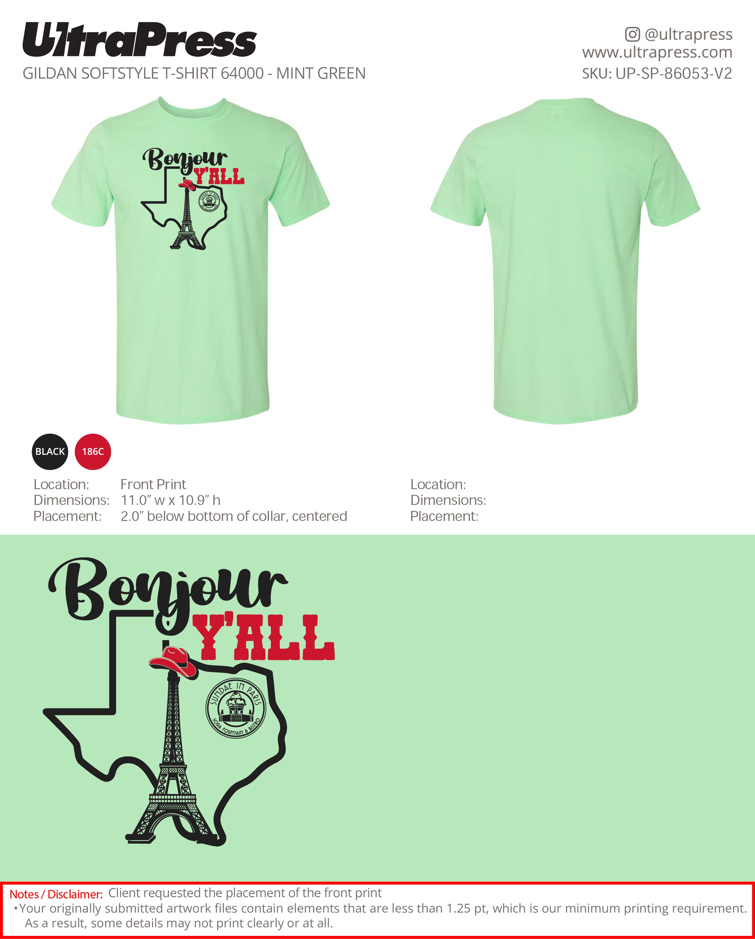 UP-SP-86053 Bonjour Y'ALL - Walt Reep 100 Min Qty (Bulk)