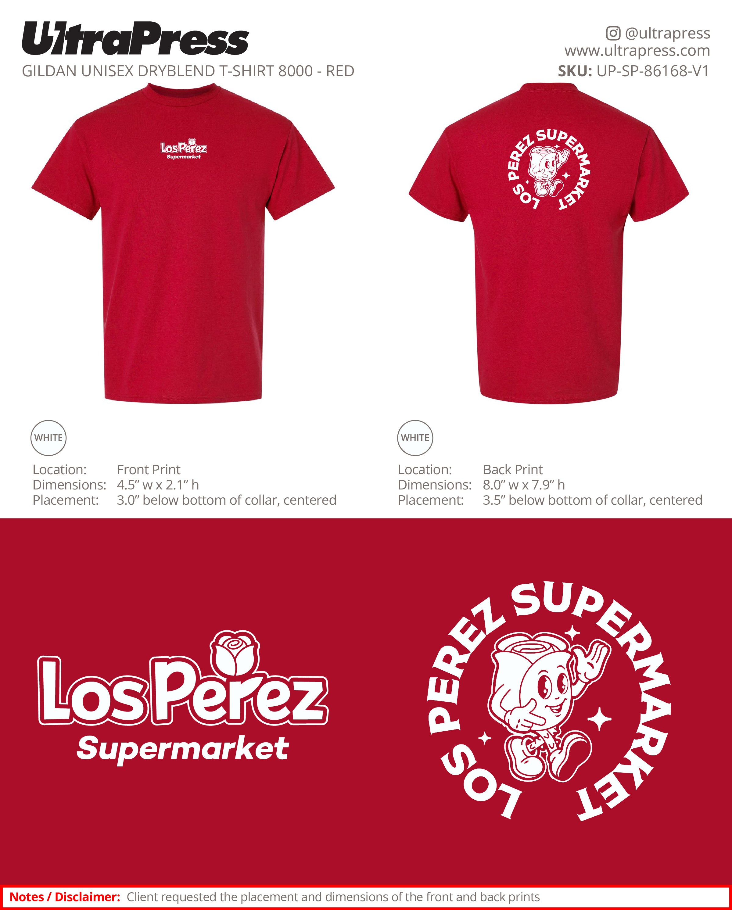 UP-SP-86168 Los Perez Supermarket - Armando Carrillo 100 Min Qty (Bulk)