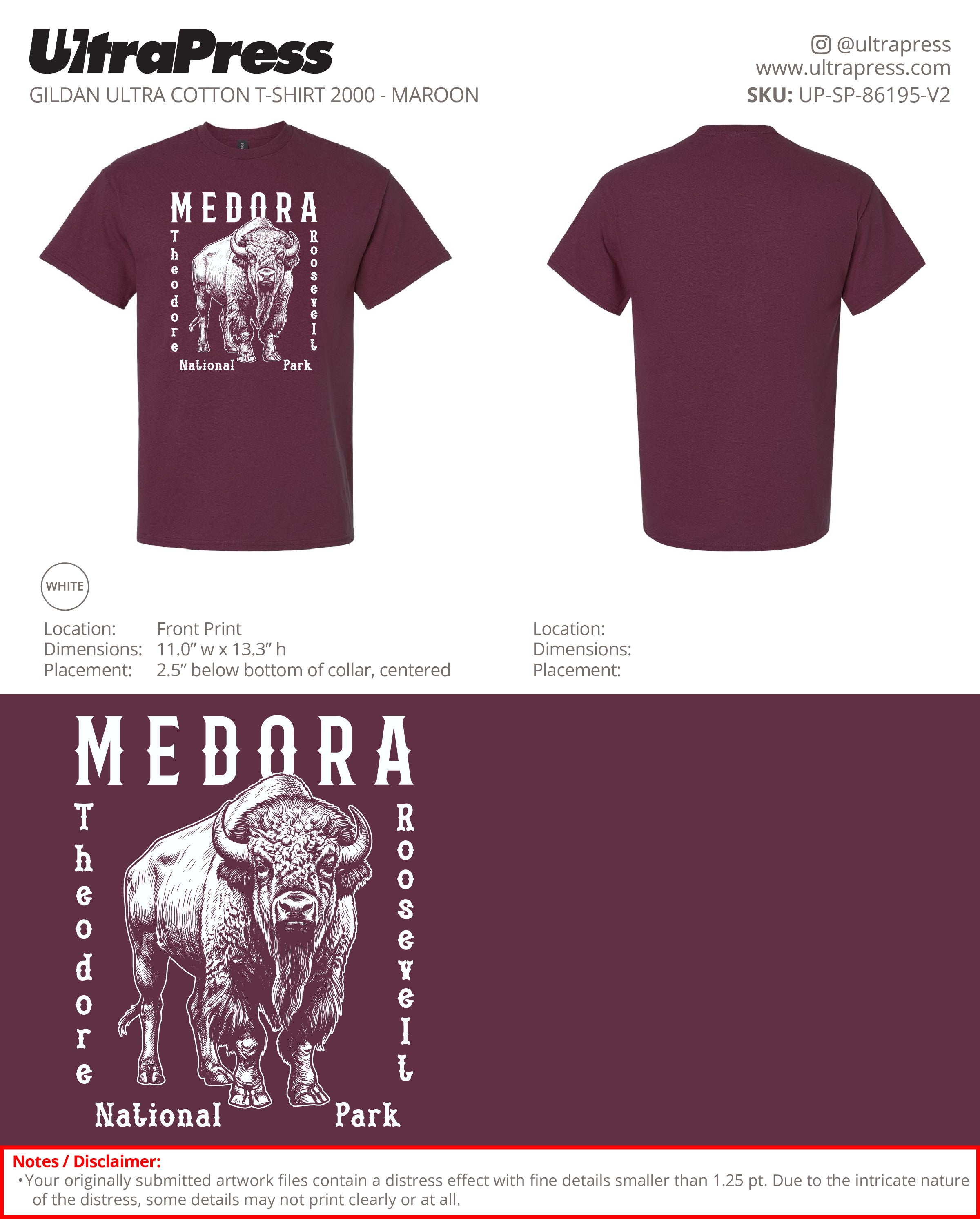 UP-SP-86195 Medora White Logo SHIRTS - Troy Mack - 100 Min Qty - Package Deal (Bulk)