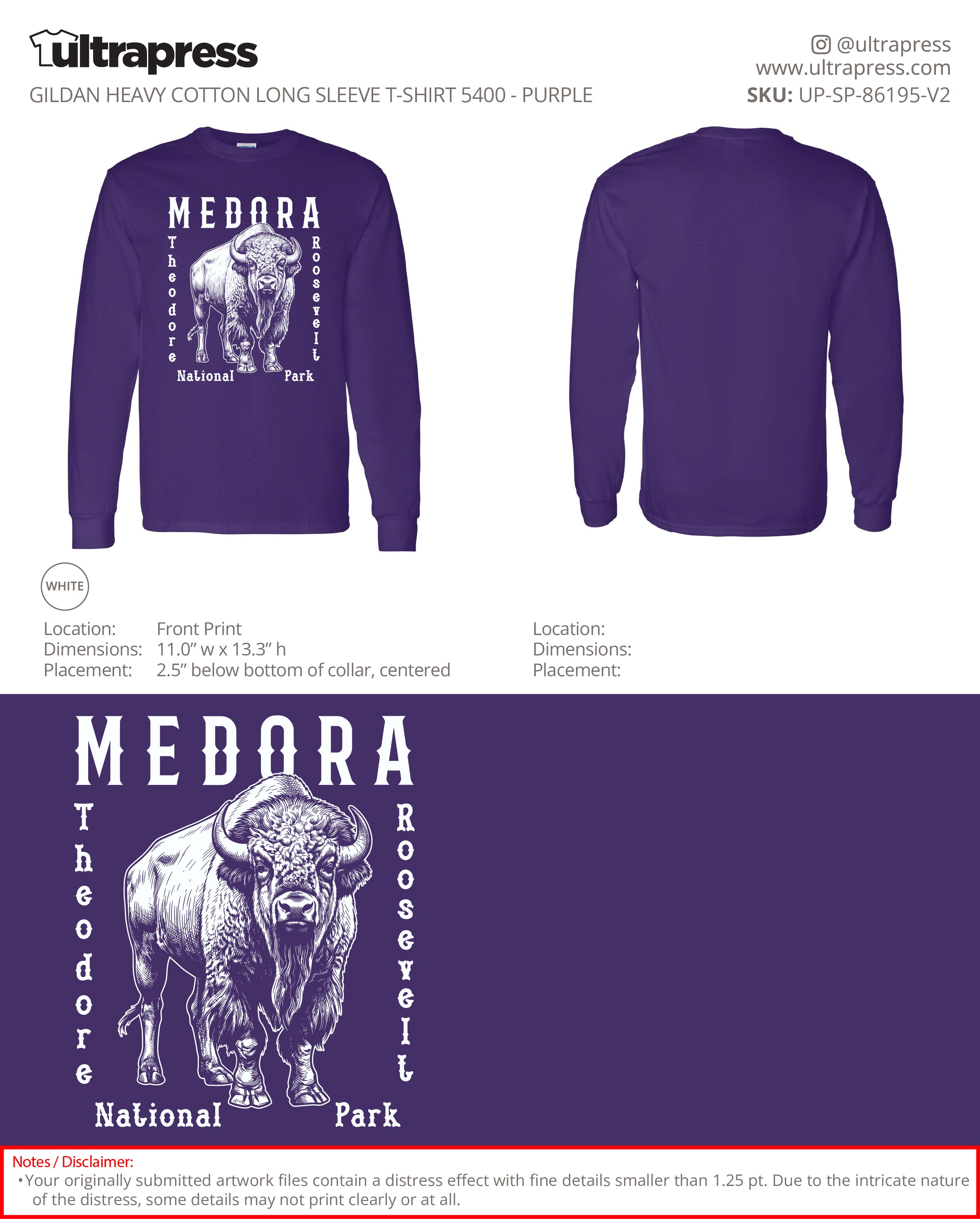 UP-SP-86195 Medora White Logo Long Sleeves - Troy Mack - 100 Min Qty - Package Deal (Bulk)