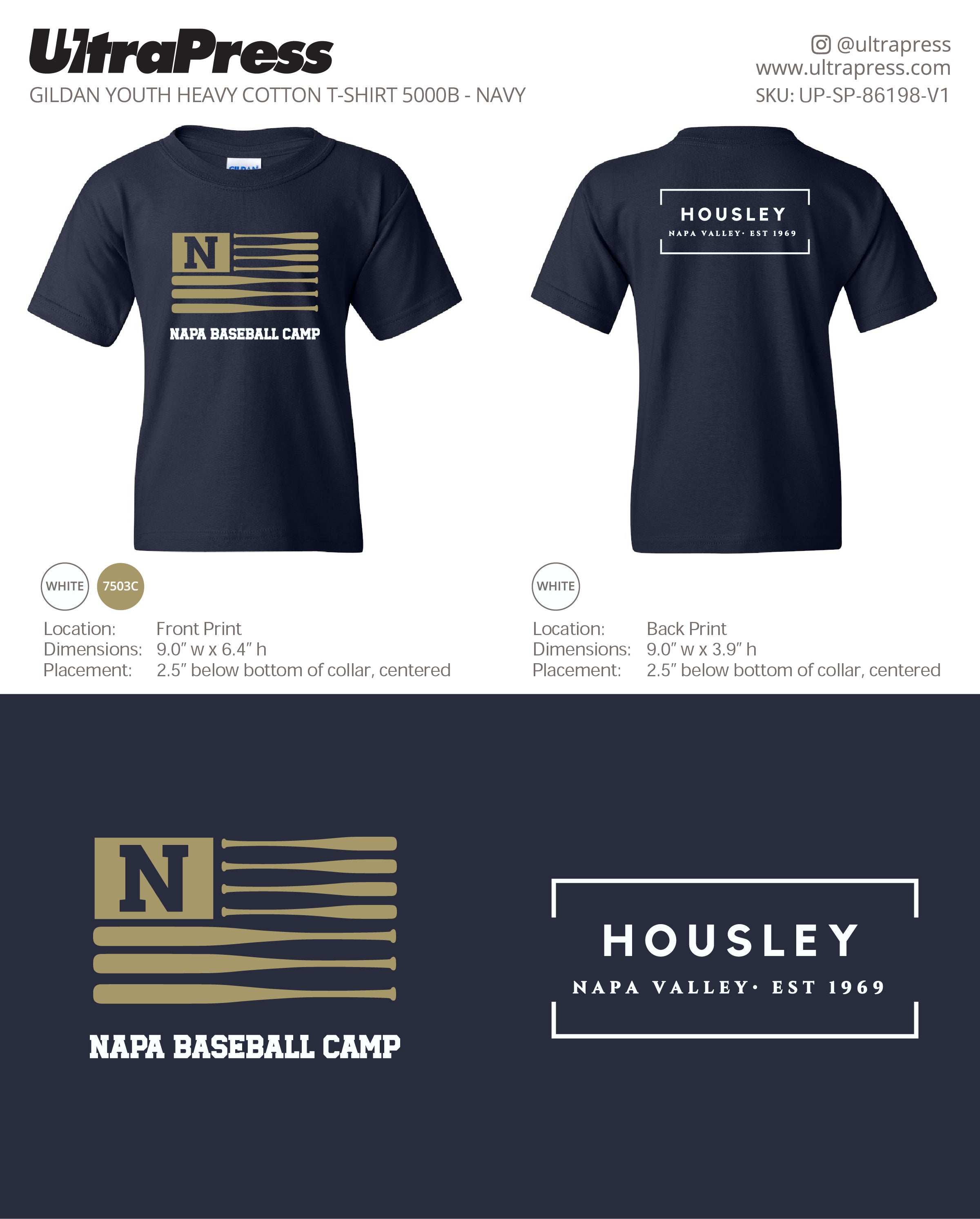 UP-SP-86198 Napa Baseball Camp - Adam Housley - 100 Min Qty - Package Deal (Bulk)