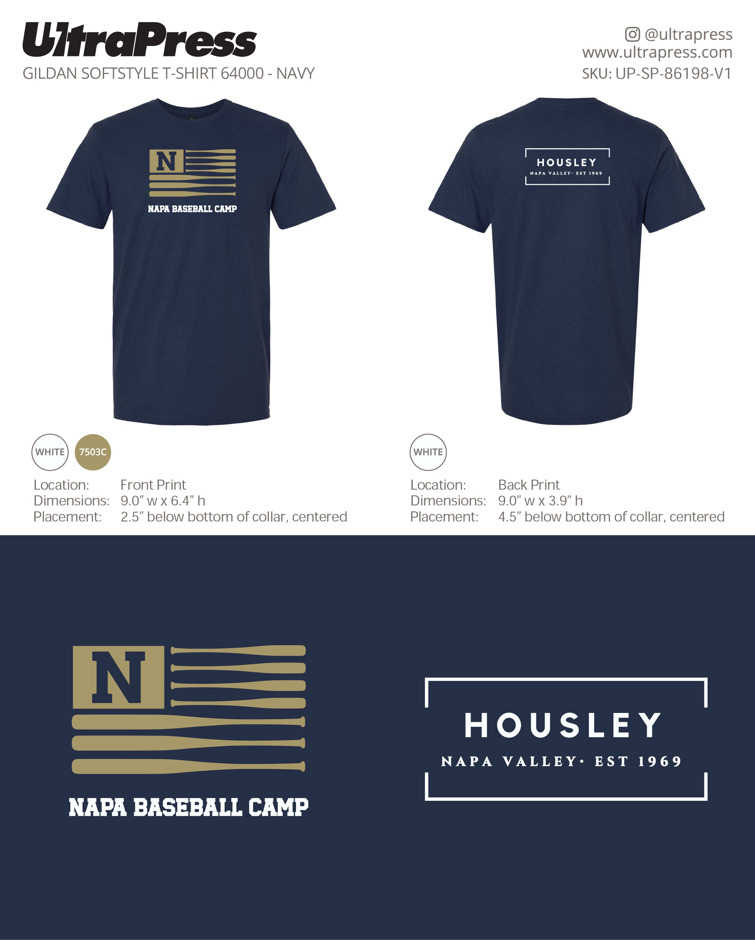 UP-SP-86198 Napa Baseball Camp - Adam Housley - 100 Min Qty - Package Deal (Bulk)