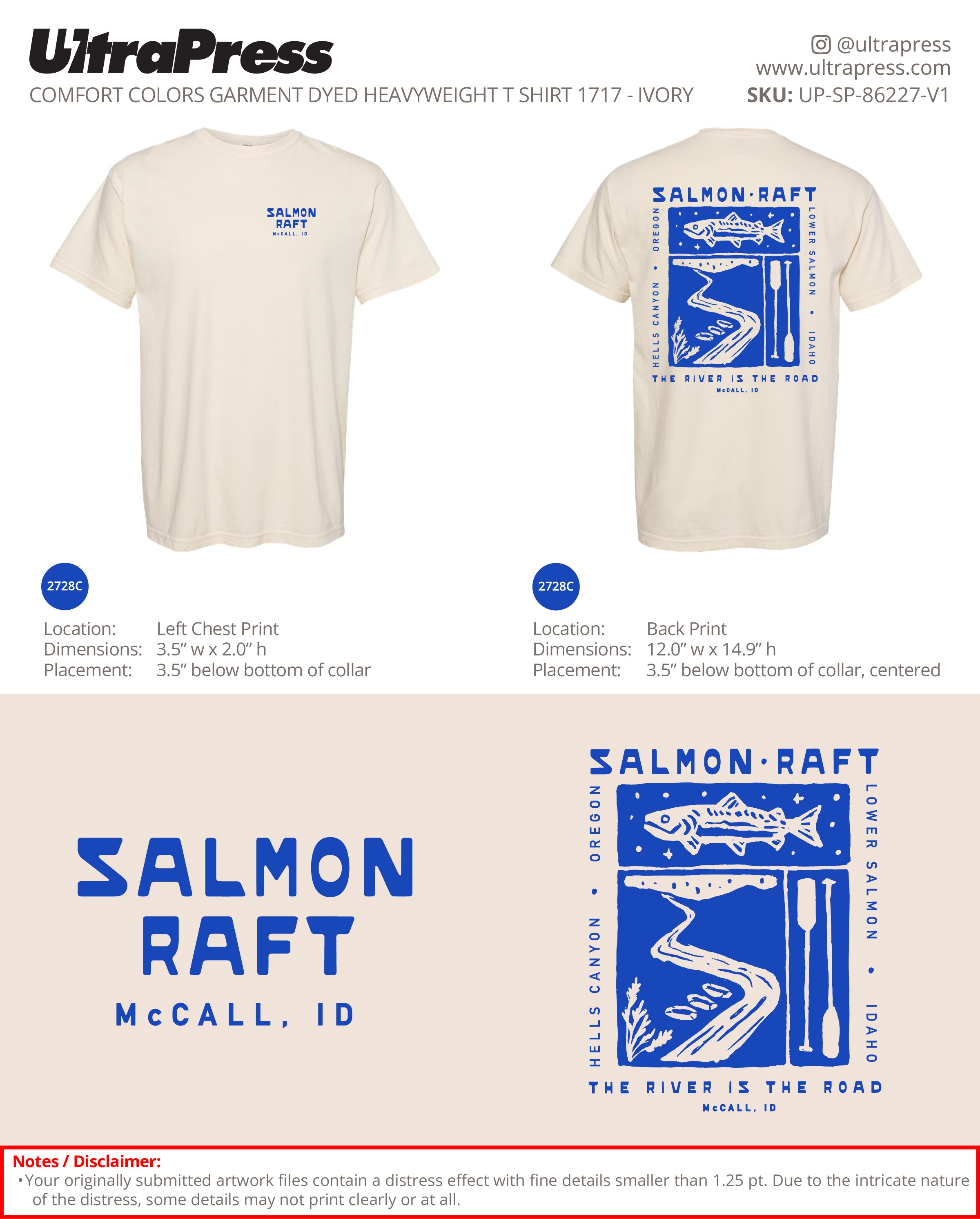 UP-SP-86227 Salmon Raft - Lauren Demo 48 Min Qty (Bulk)