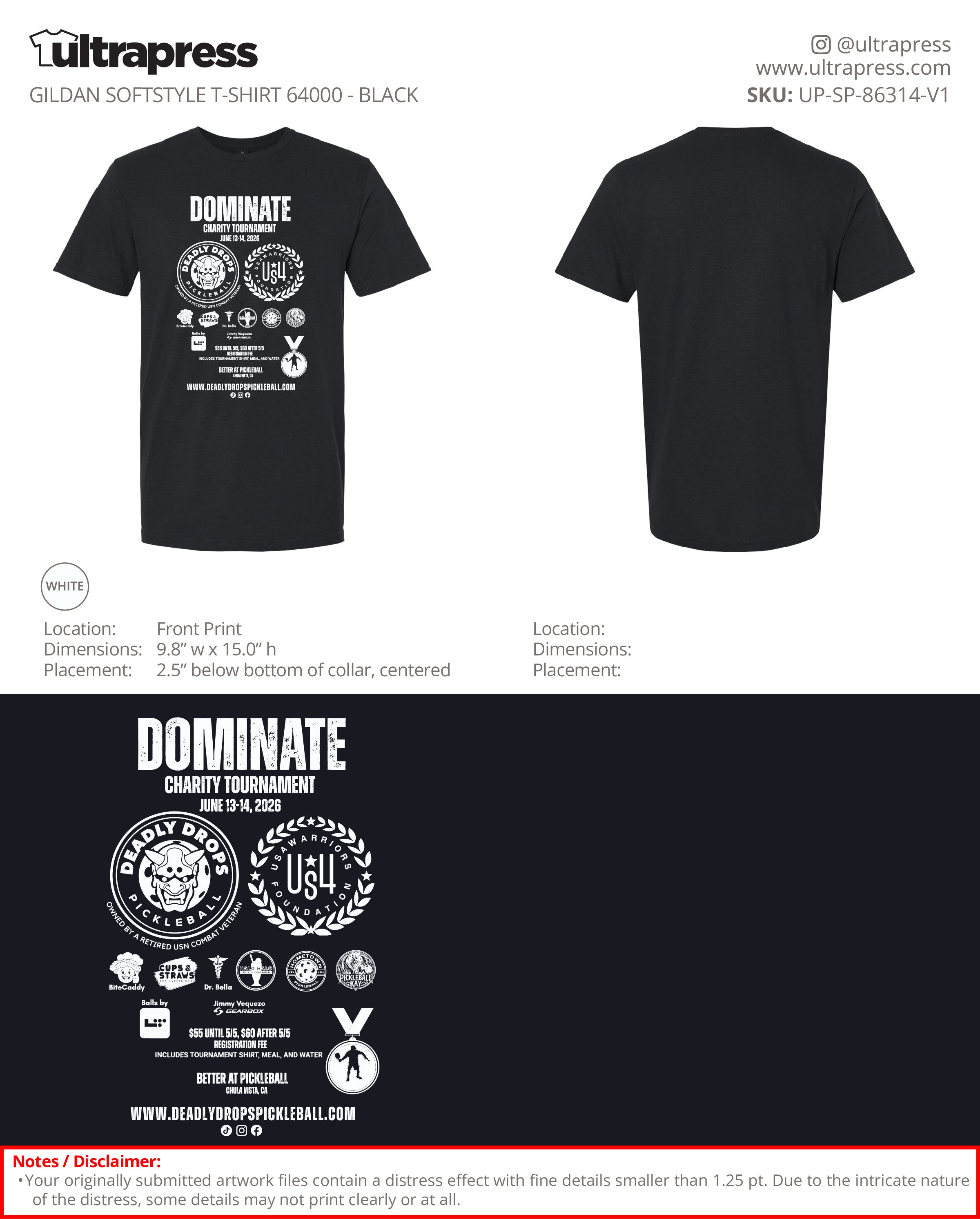 UP-SP-86314 Dominate Charity Tournament - 100 Min Qty - Package Deal (Bulk)