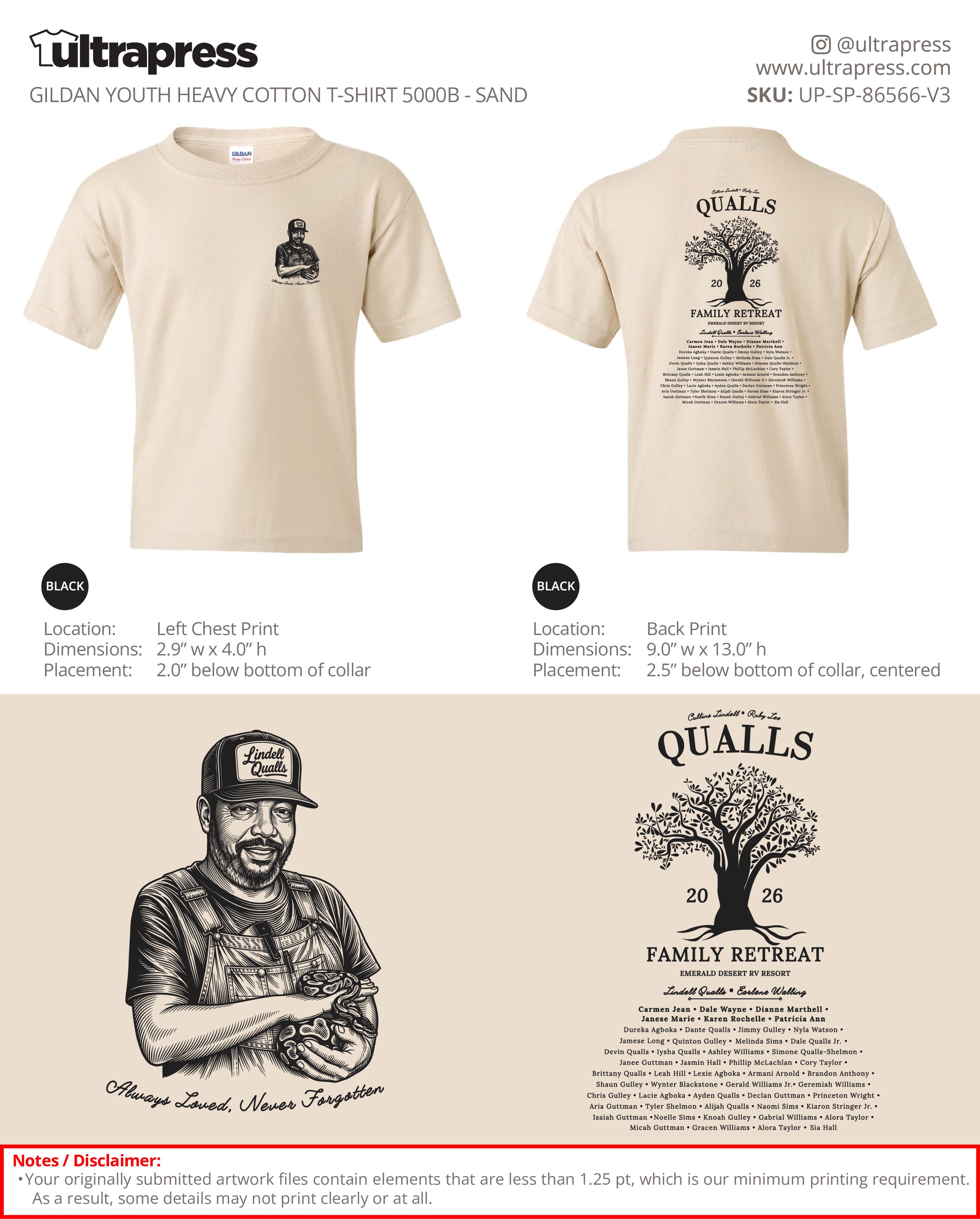 UP-SP-86566 Qualls Family Retreat - Simone Qualls - 50 Min Qty - Package Deal (Bulk)