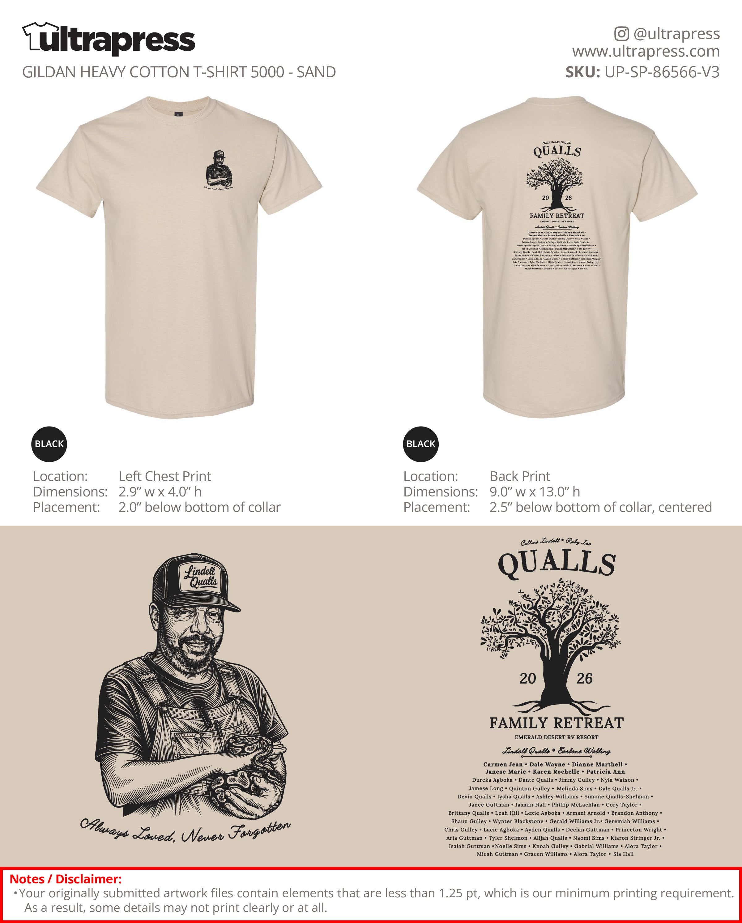UP-SP-86566 Qualls Family Retreat - Simone Qualls - 50 Min Qty - Package Deal (Bulk)