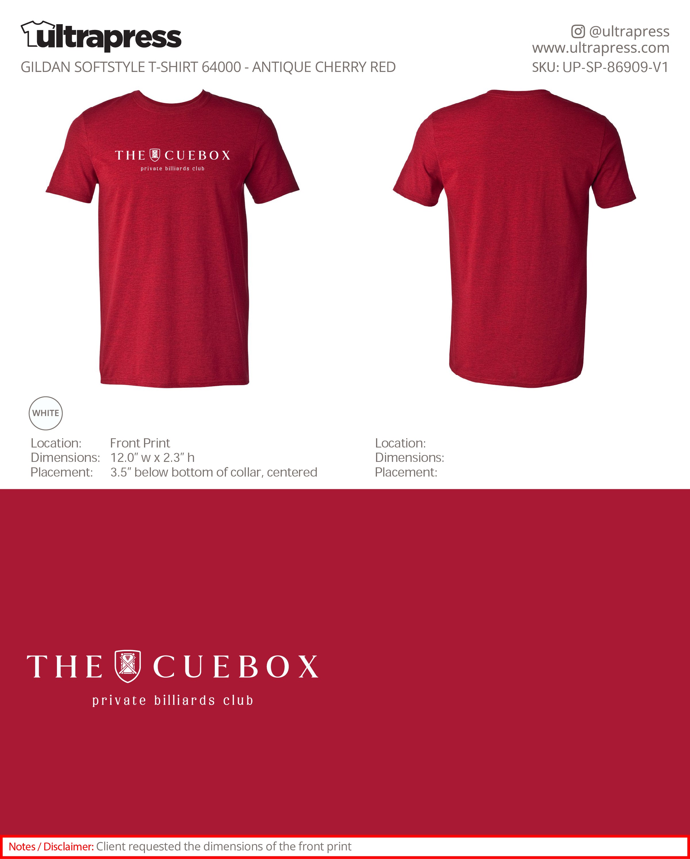 UP-SP-86909 The Cuebox White Logo - Member Services - 100 Min Qty - Package Deal (Bulk)