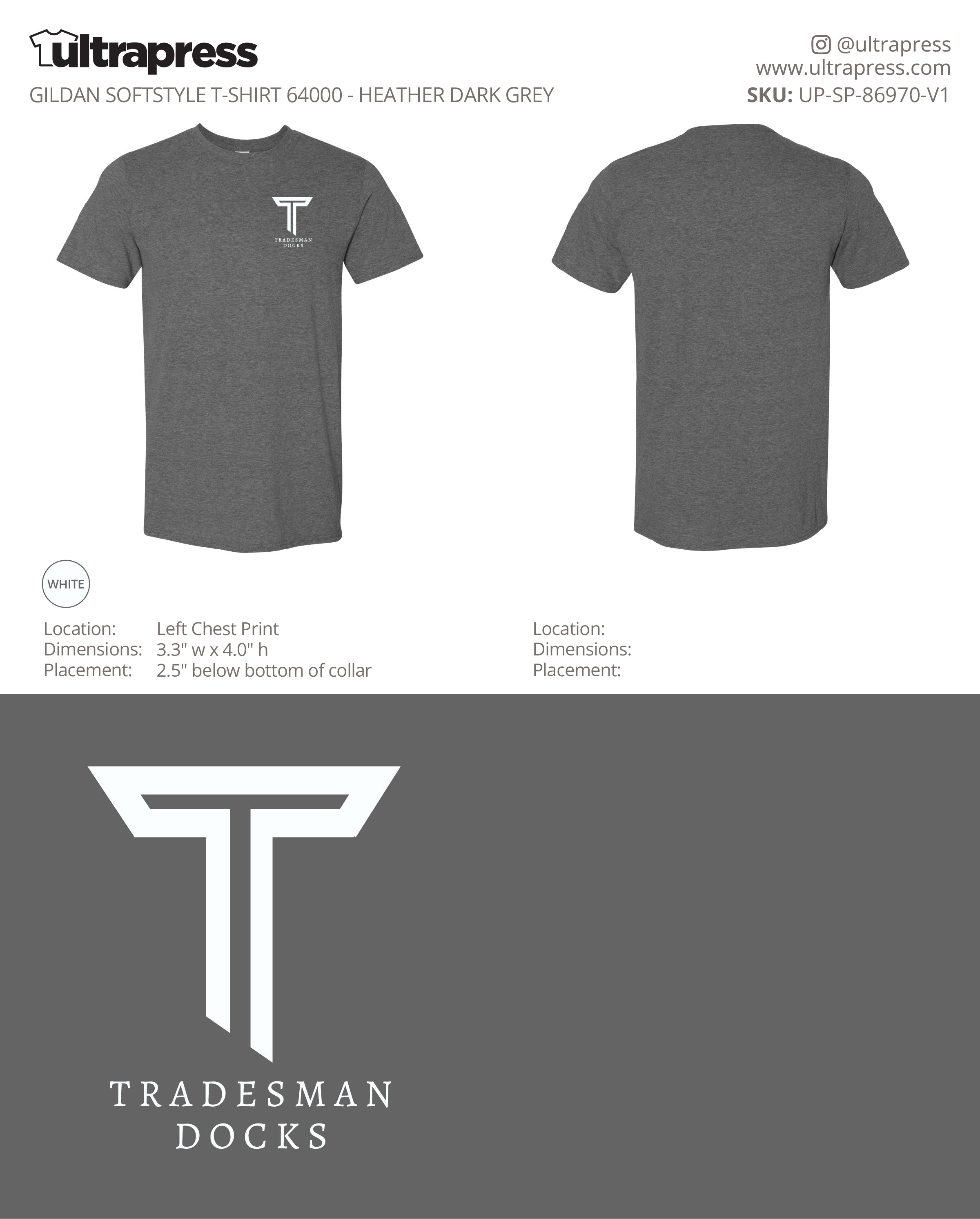 UP-SP-86970 Tradesman Docks (LEFT CHEST ONLY) - Ally Buchanan - 50 Min Qty - Package Deal (Bulk)