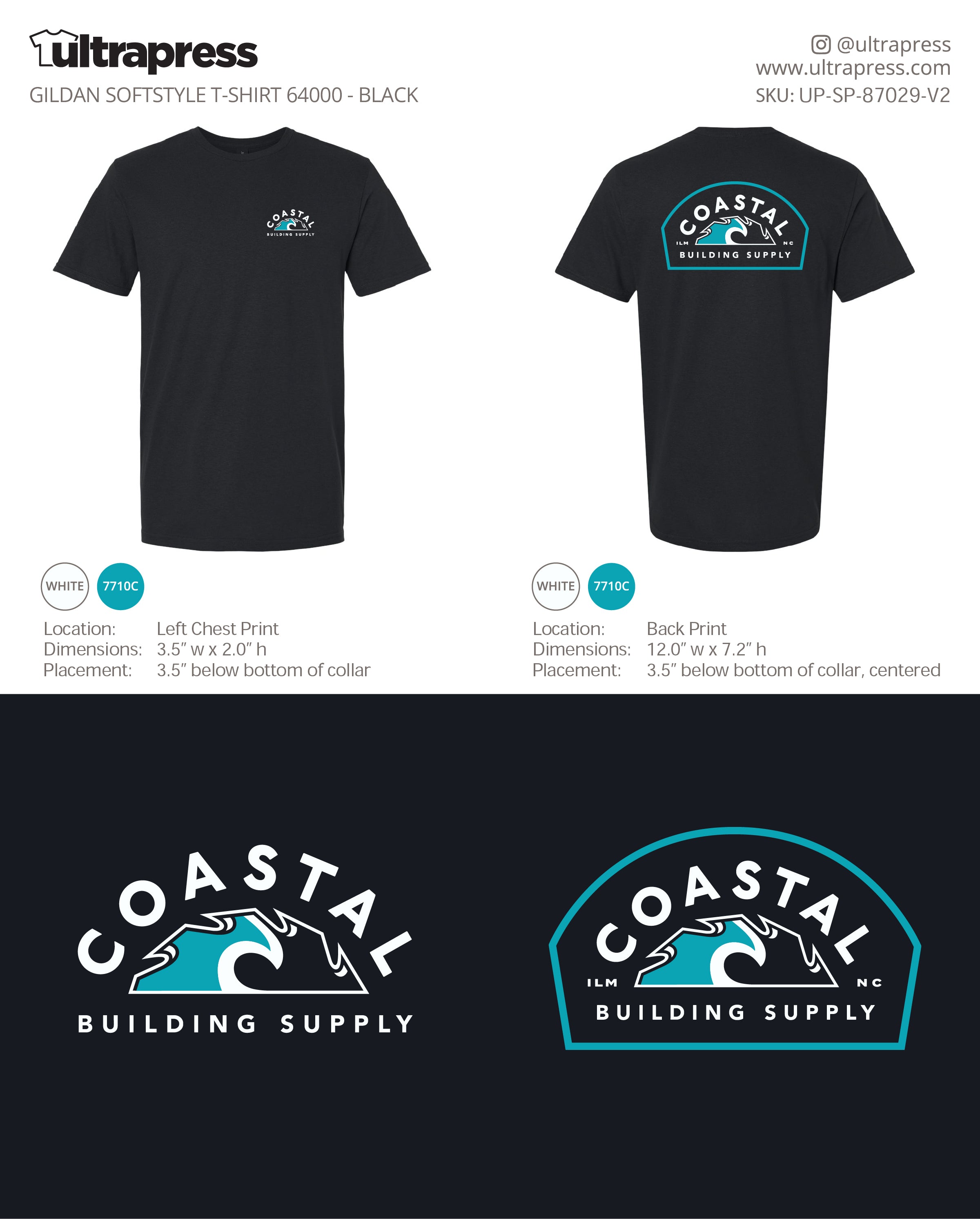UP-SP-87029 Coastal Building Supply (Two Color Logo) - Jordan Messick - 100 Min Qty - Package Deal (Bulk)