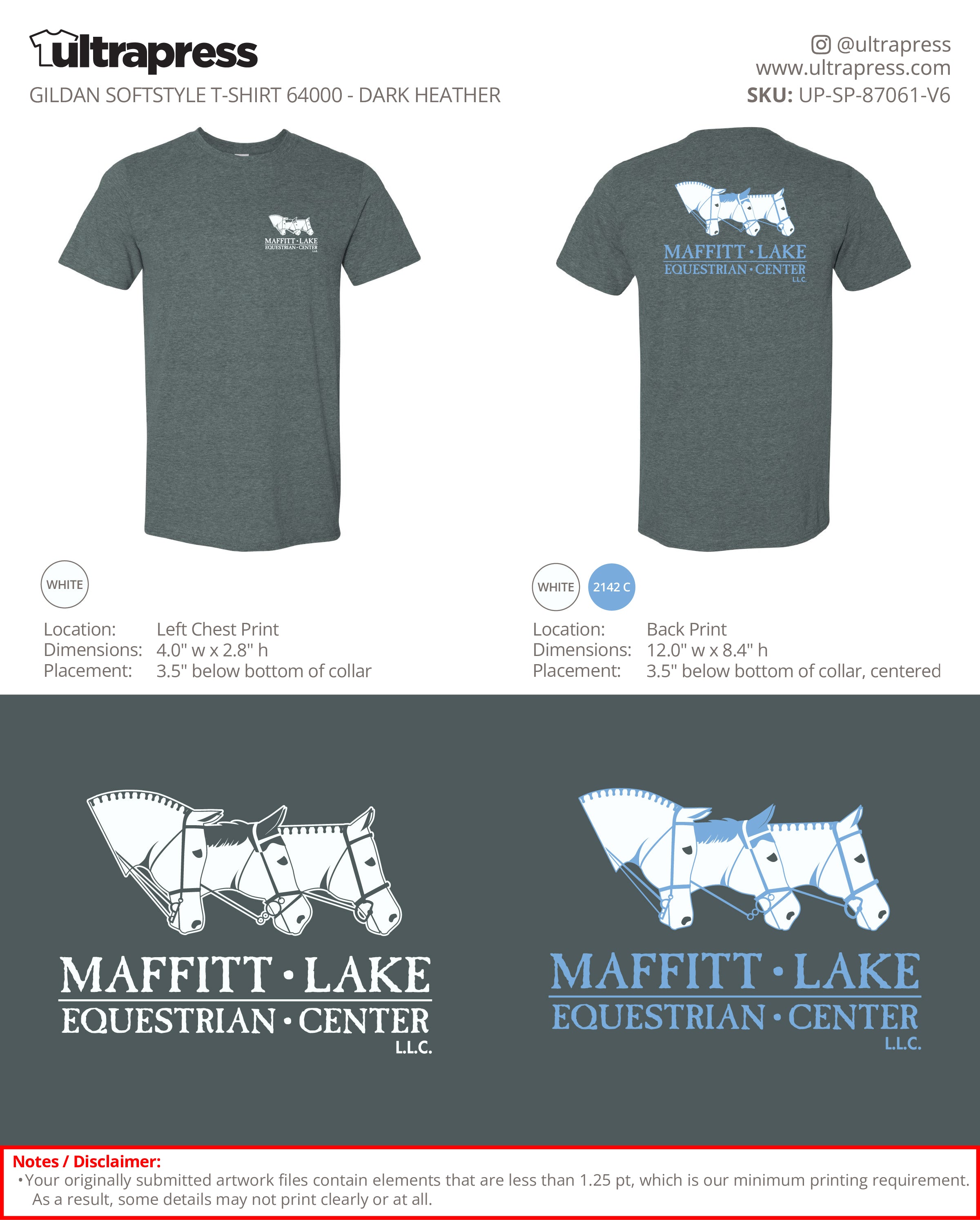 UP-SP-87061 Maffitt Lake Equestrian Center LLC - Mary Hott 100 Min Qty (Bulk)
