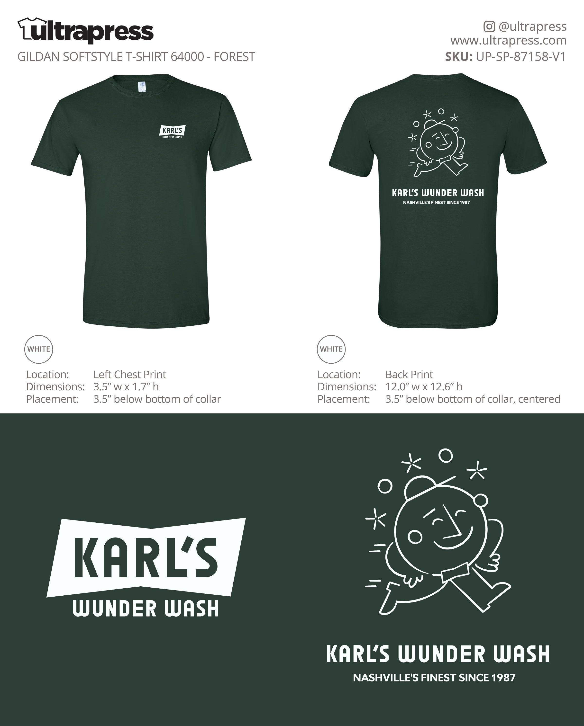 UP-SP-87158 Karl's Wunder Wash White Logo - Alexandra 100 Min Qty (Bulk)