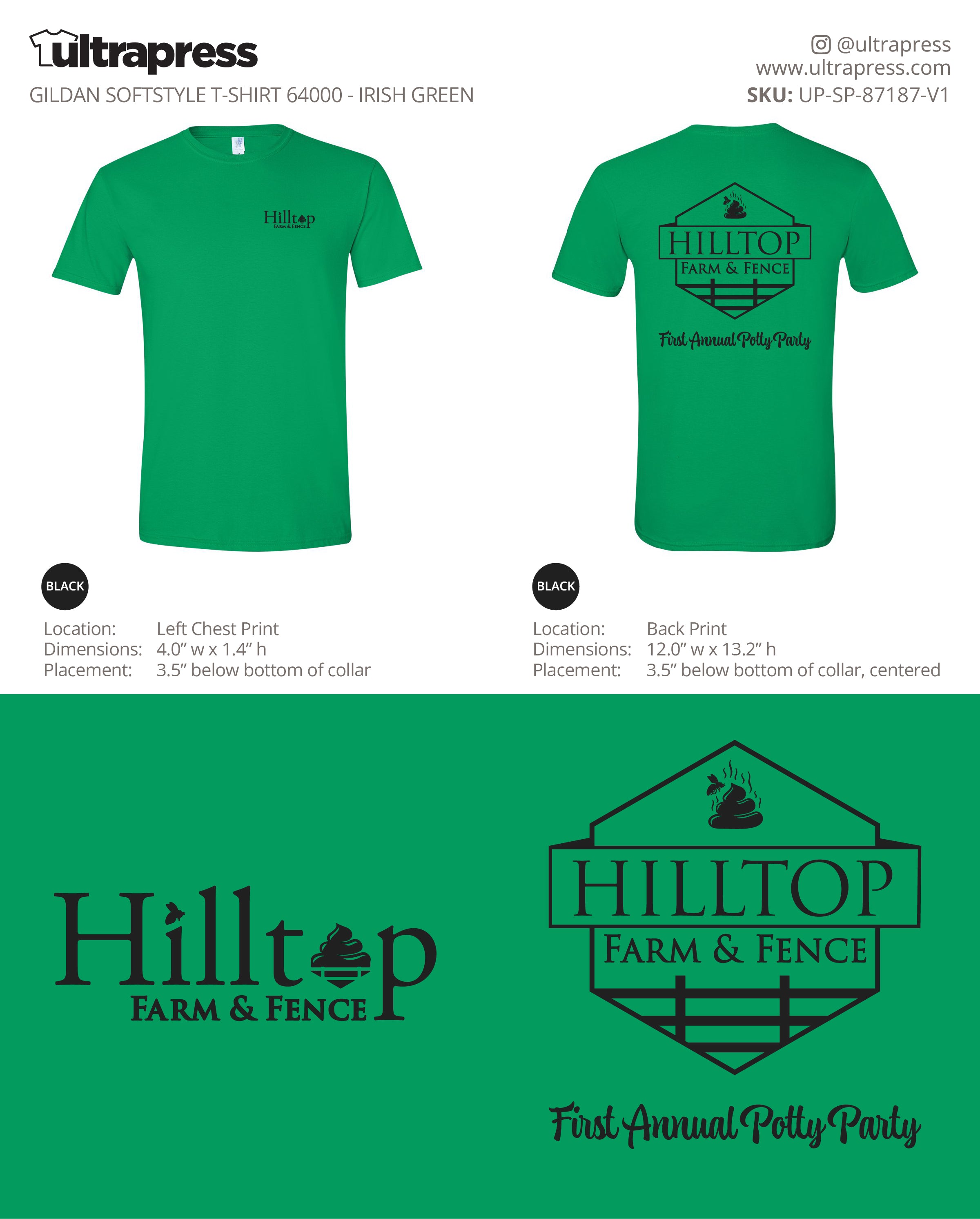 UP-SP-87187 Hilltop Farm & Fence - Bill White (ADULT) 100 Min Qty (Bulk)