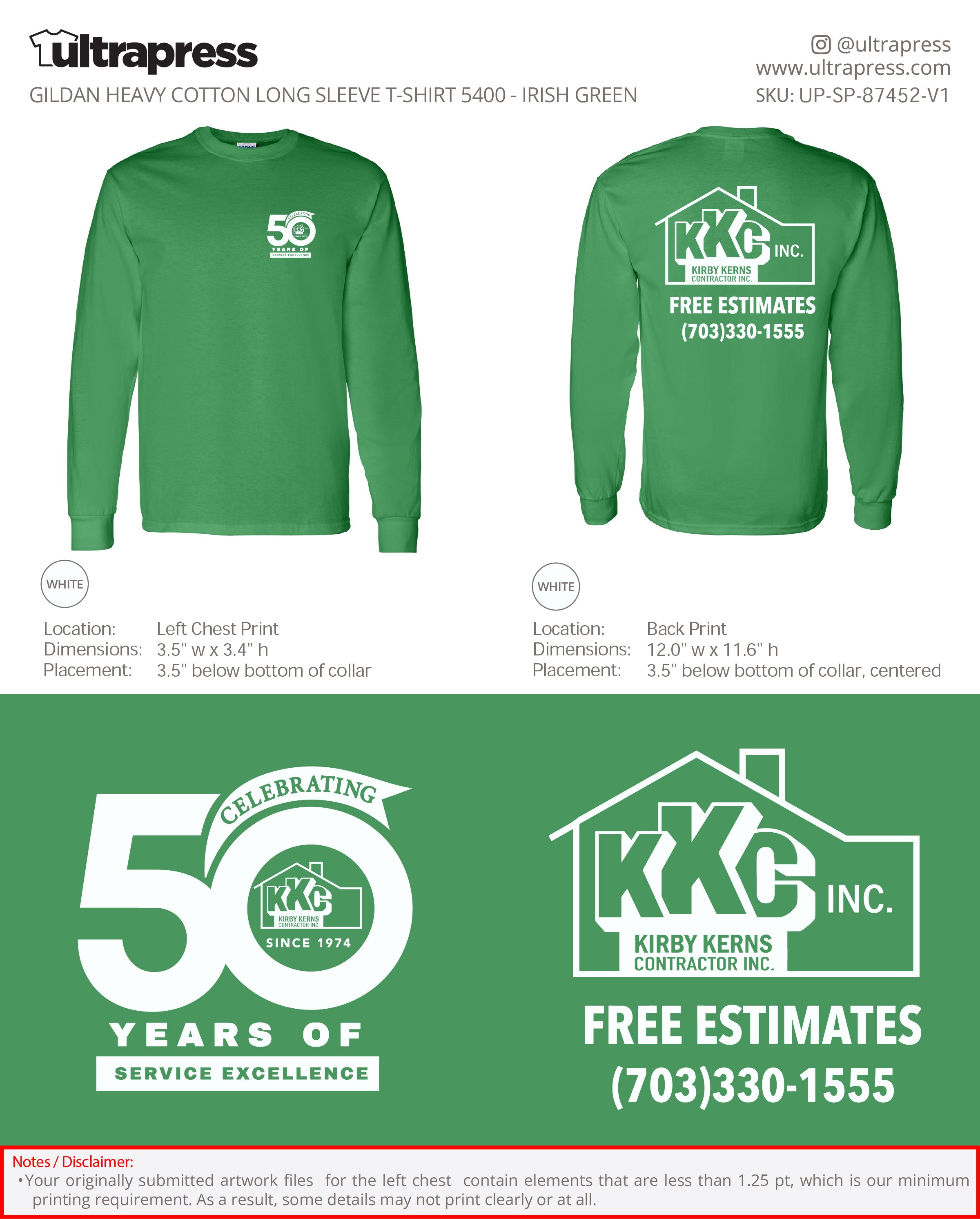 UP-SP-87452 Kirby Kerns Inc. Long Sleeves - Lupita - 100 Min Qty - Package Deal (Bulk)