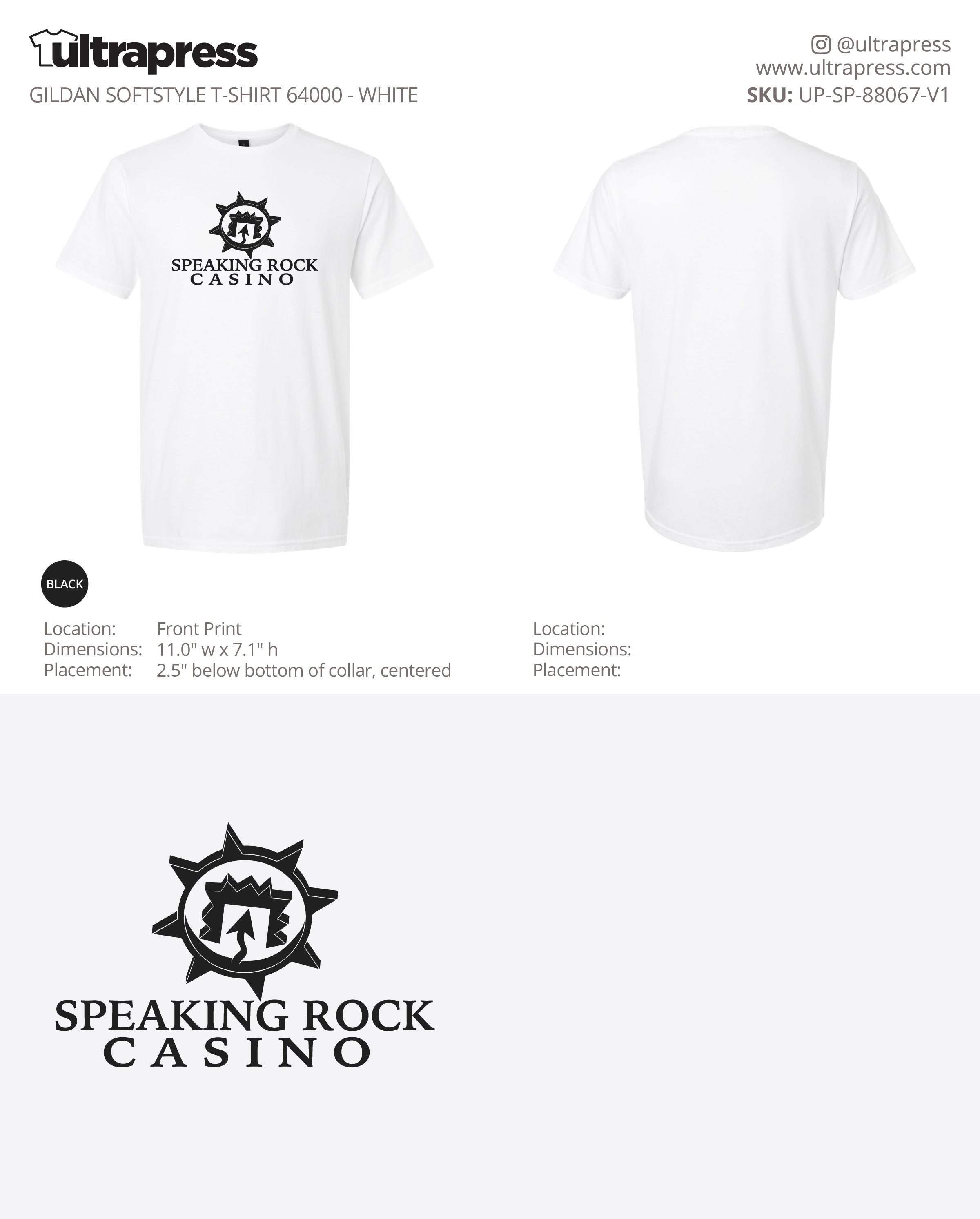 UP-SP-88067 Speaking Rock Casino (Black Ink) - Larry Price - 50 Min Qty - Package Deal (Bulk)