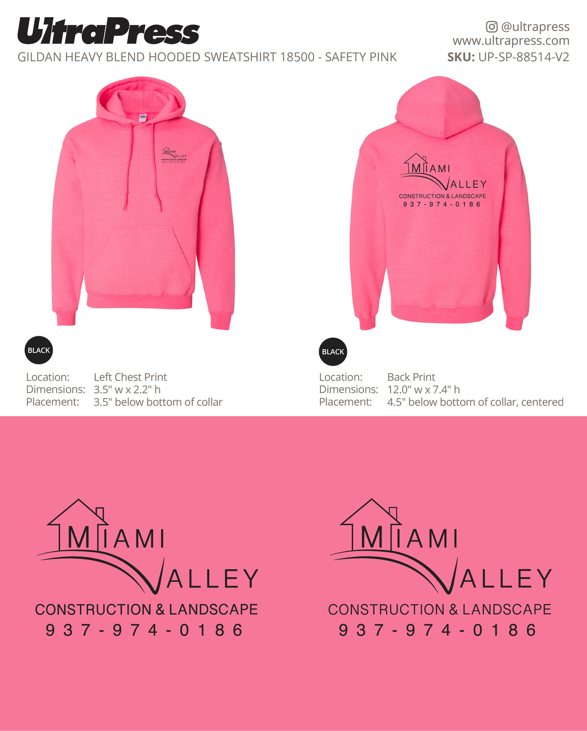 UP-SP-88514 Miami Valley Construction & Landscape (Hoodies) - Nick Sorensen 24 Min Qty (Bulk)