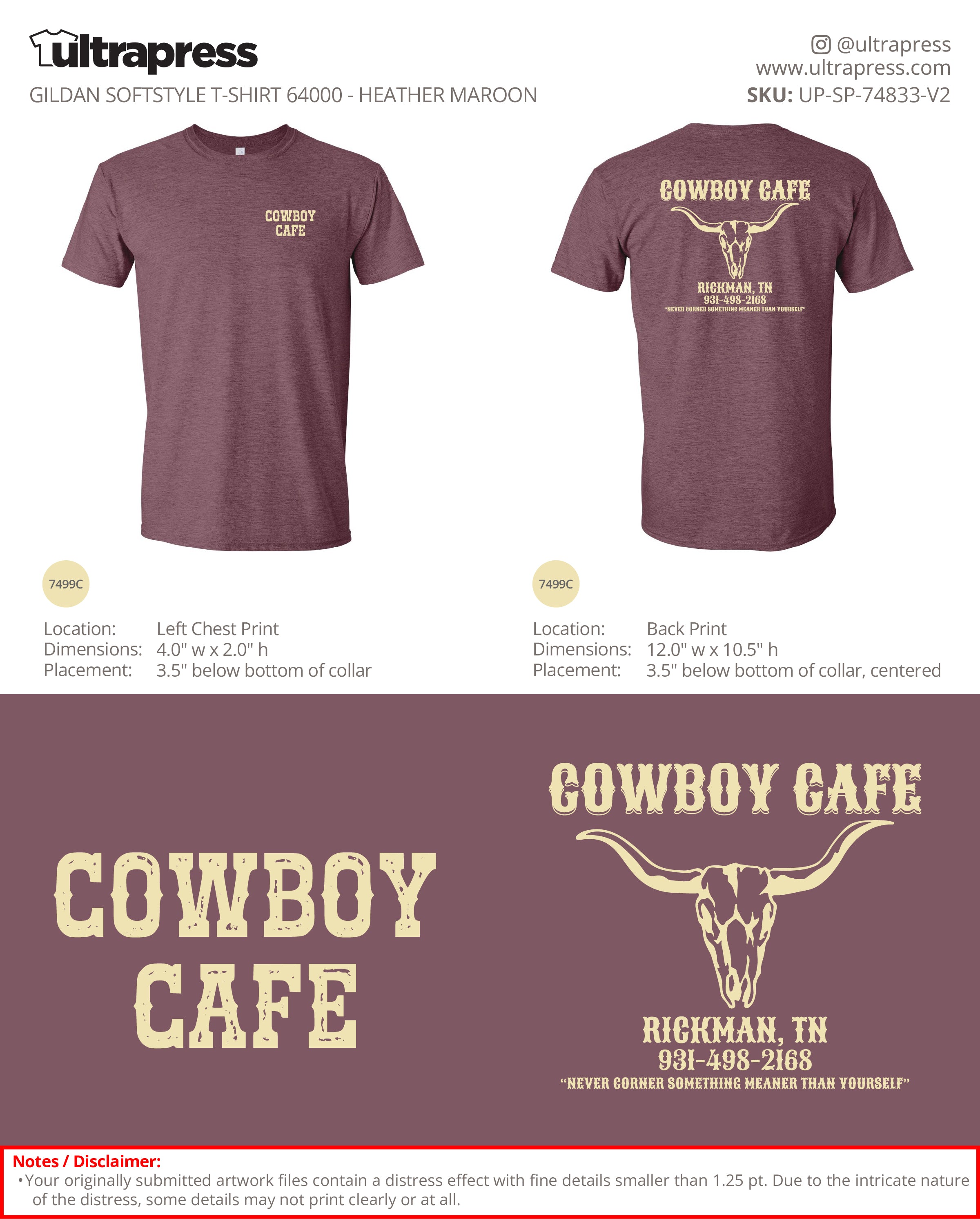 UP-SP-74833 Cowboy Cafe - Jeremy Riddle 100 Min Qty (Bulk)