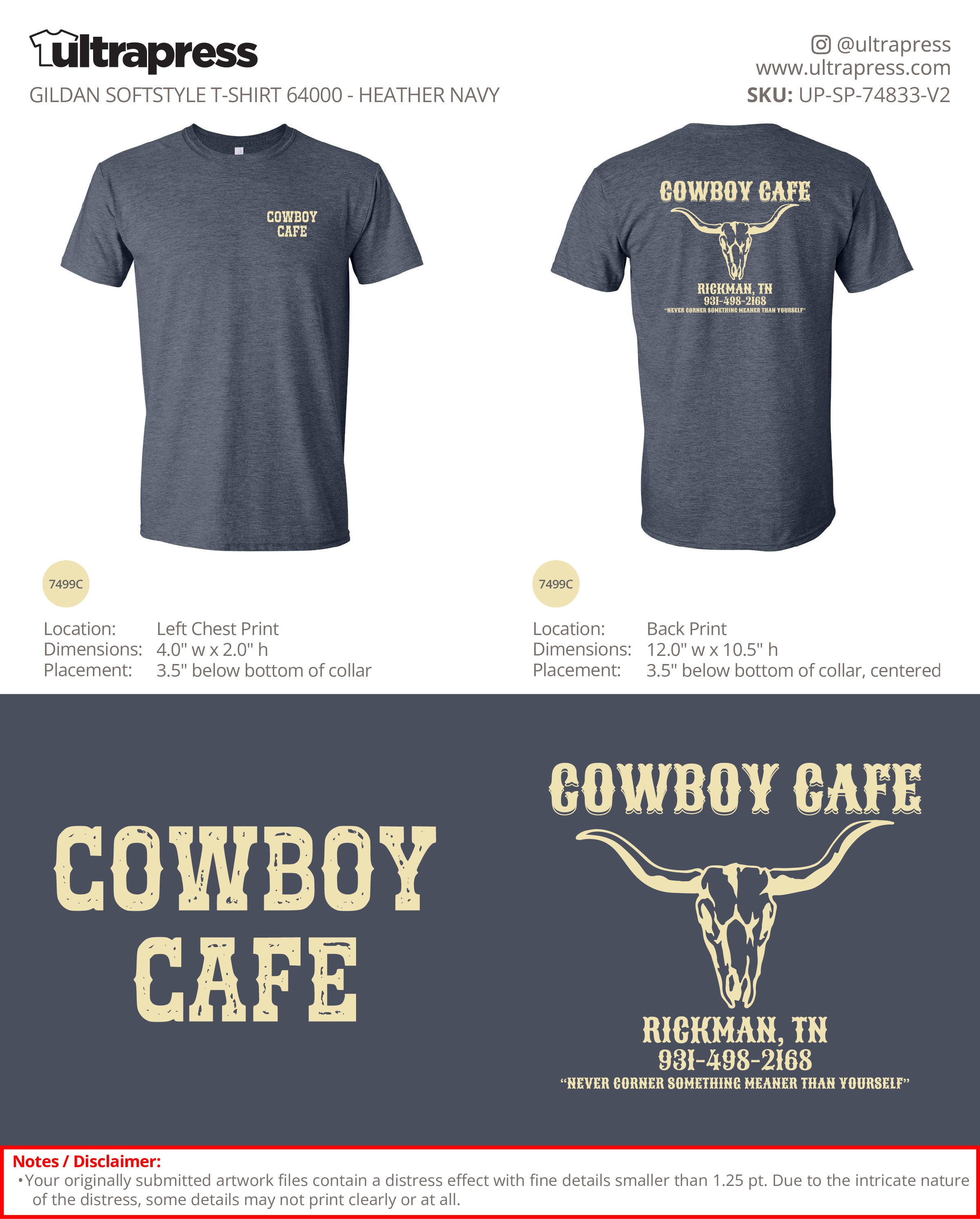 UP-SP-74833 Cowboy Cafe - Jeremy Riddle 100 Min Qty (Bulk)