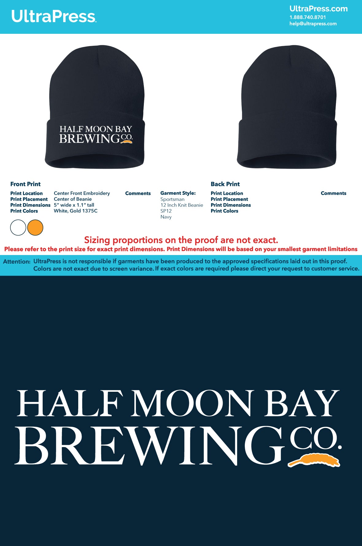 UP-HMB-60317 HMB Embroidered Beanies Dec 2021