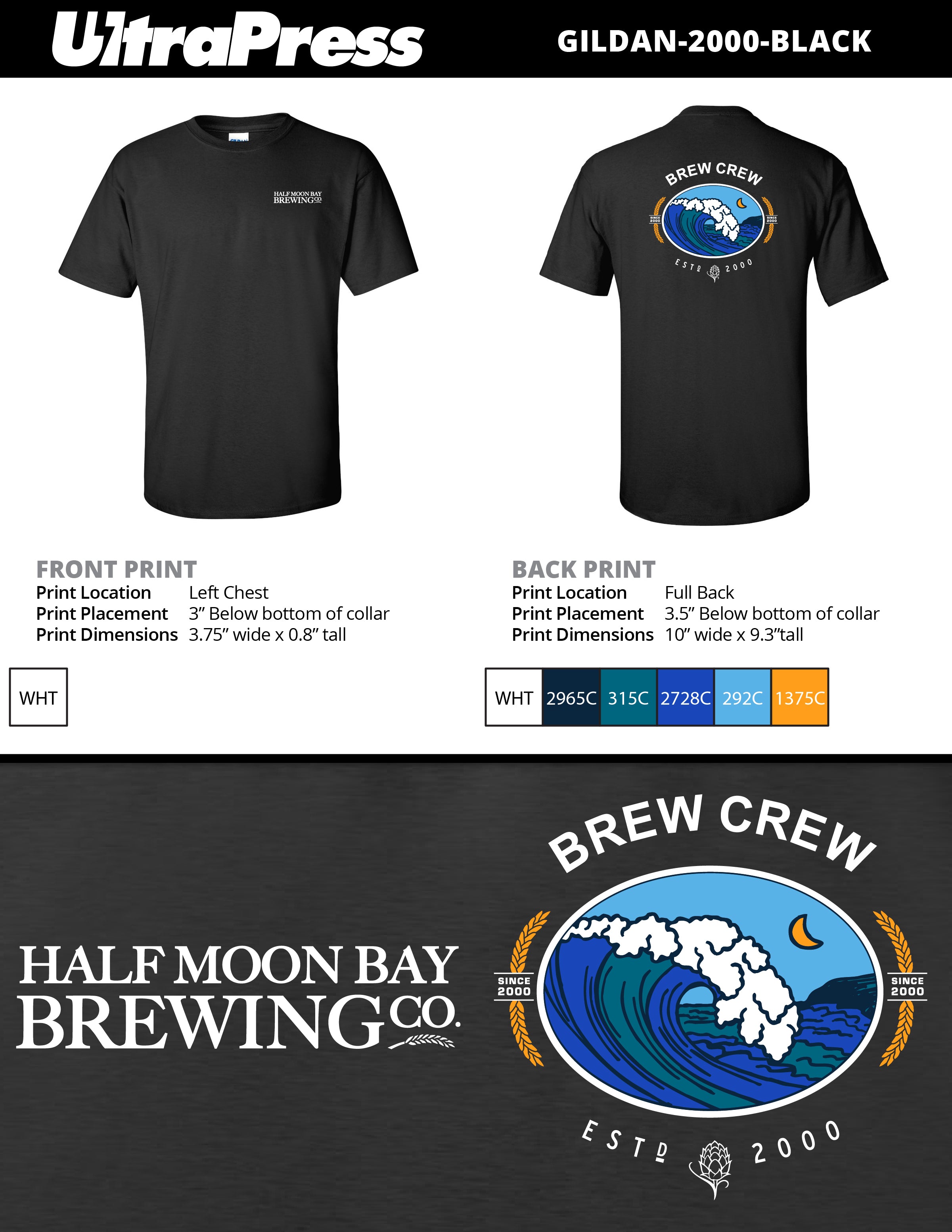 UP-HMB-60602 Employee Brew Crew Tee (Bulk)