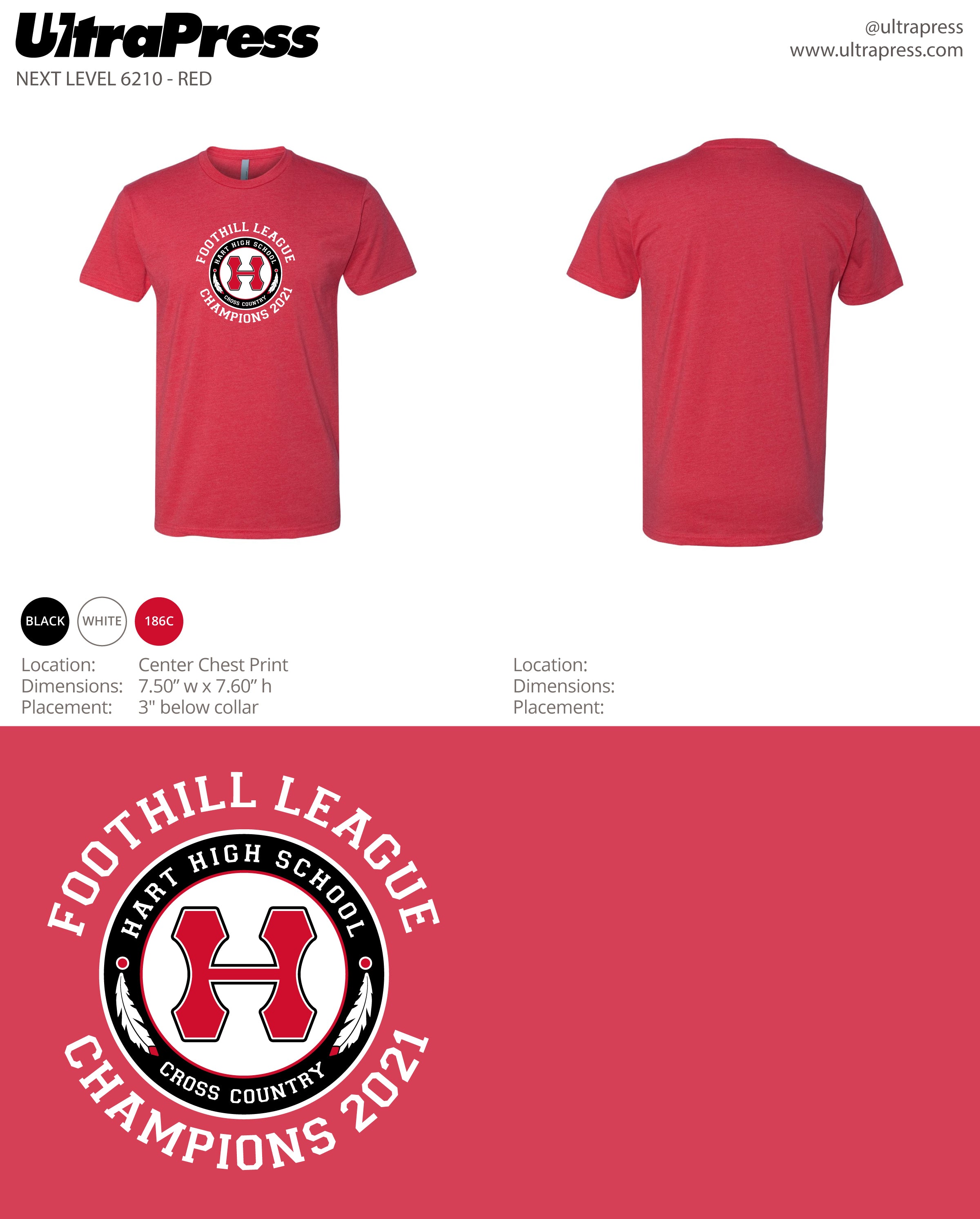 Hart Cross Country League Champion Tee (UP-HART-60219)