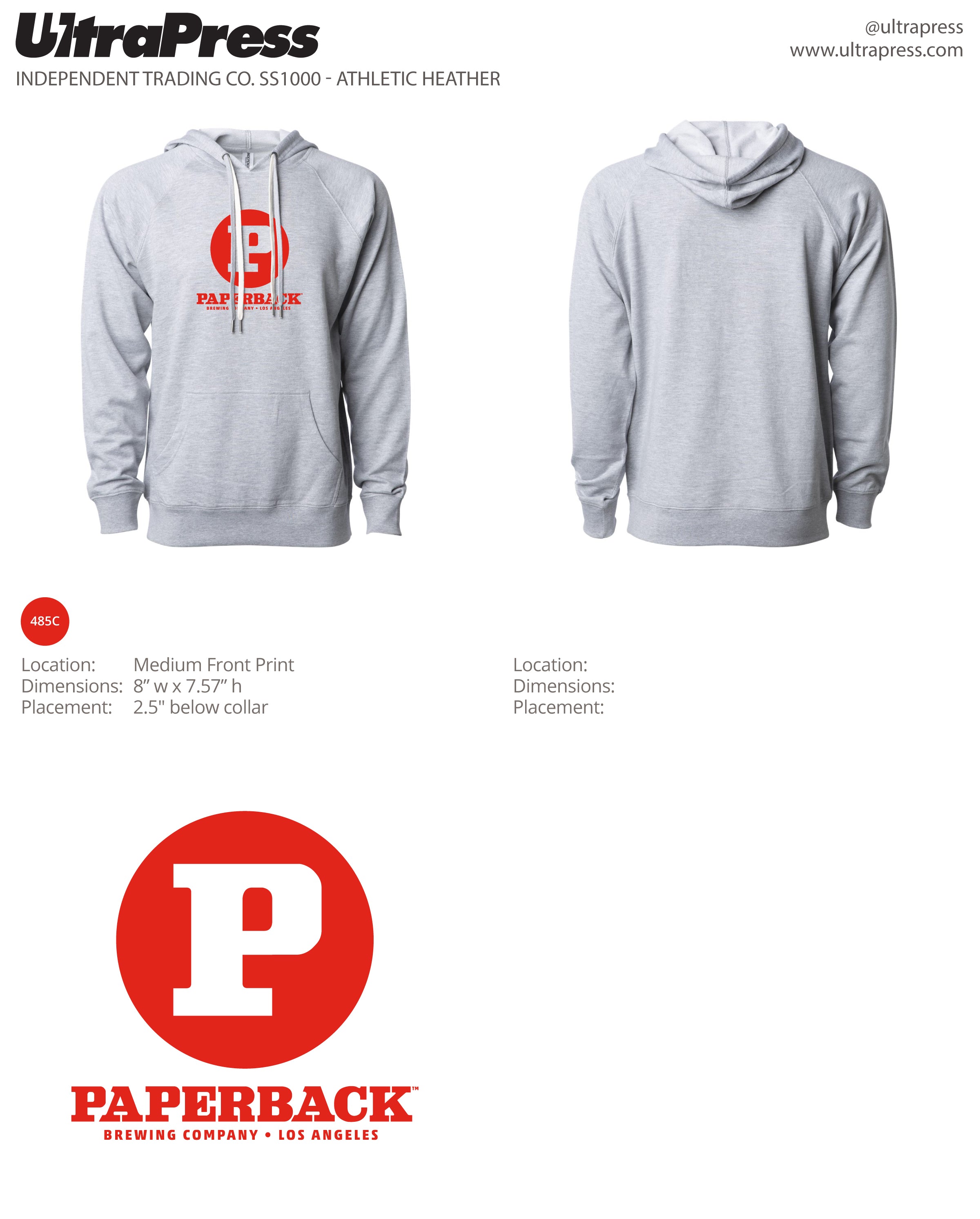 Paperback P Hoodie (UP-PAPB-60213) 75 piece min