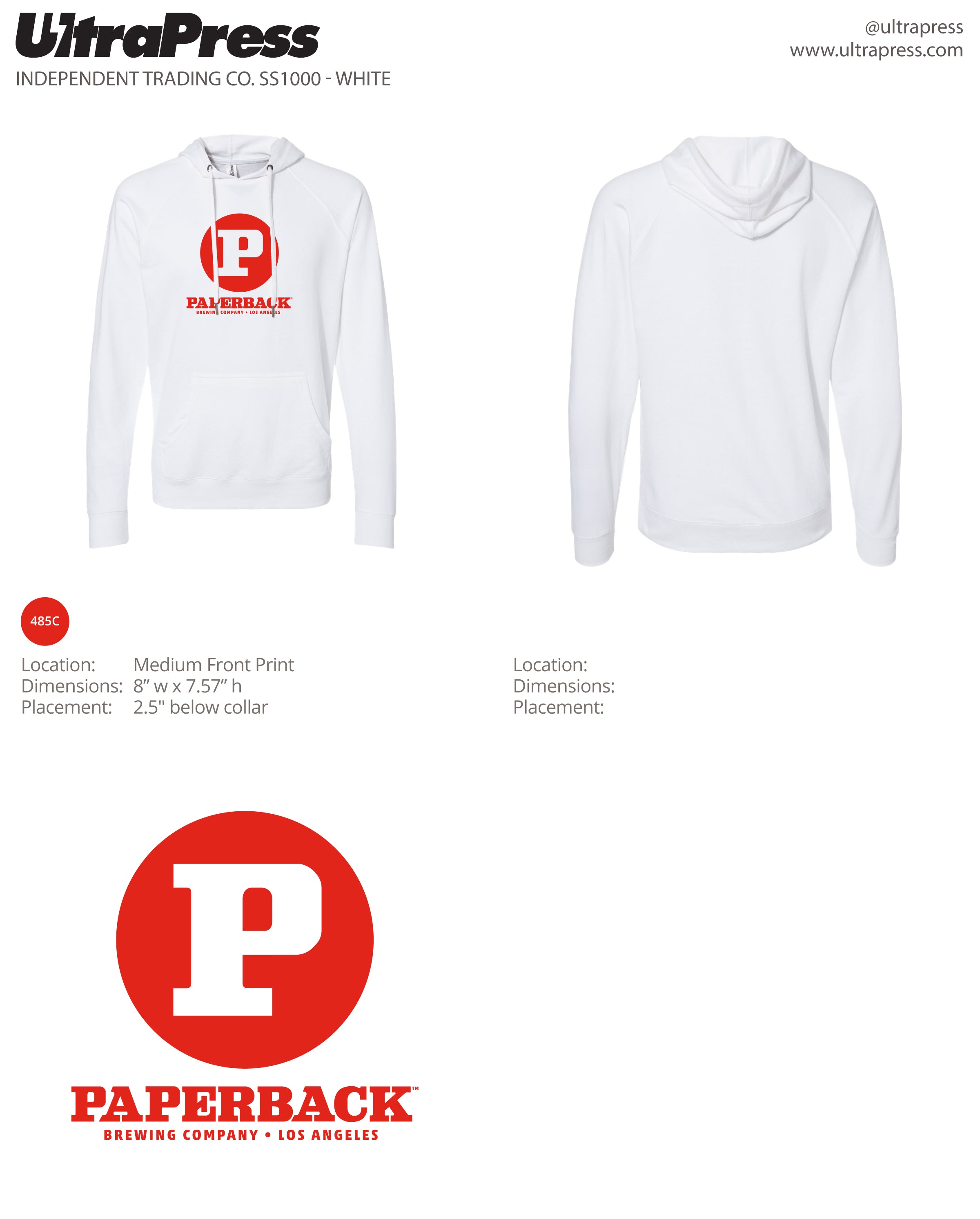 Paperback P Hoodie (UP-PAPB-60213) 75 piece min