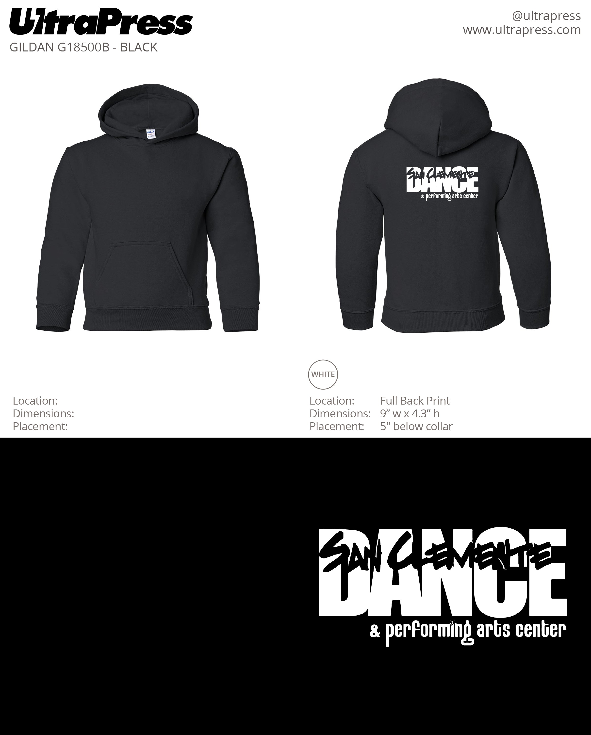 UP-SCDC-61162 San Clemente Hoodies 24 Min Qty (Bulk)