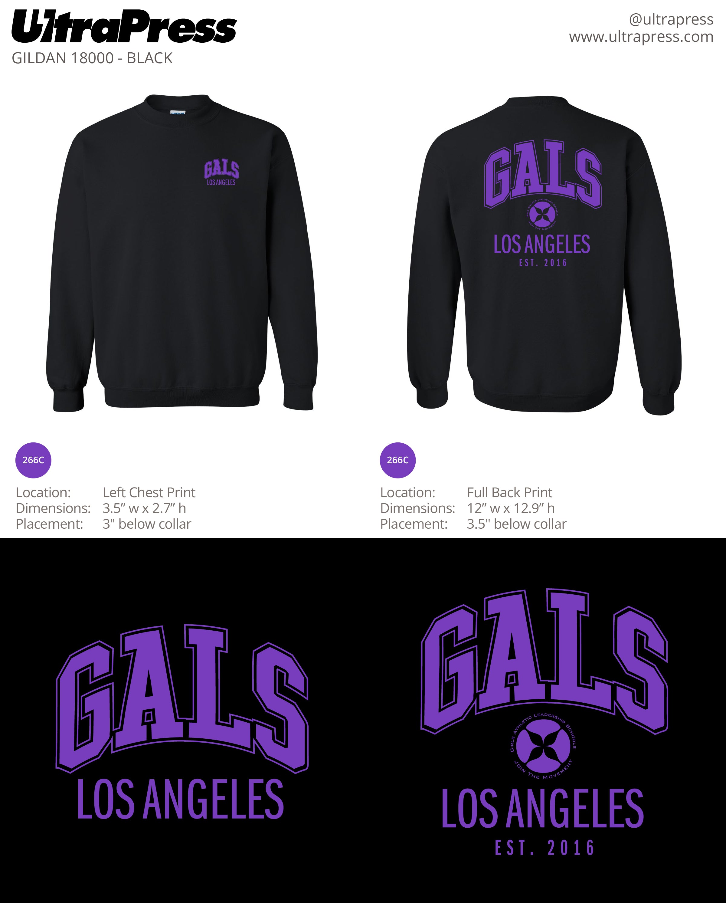 UP-SP-61567 GALS Crewneck Sweatshirt 24 Min Qty (Bulk)