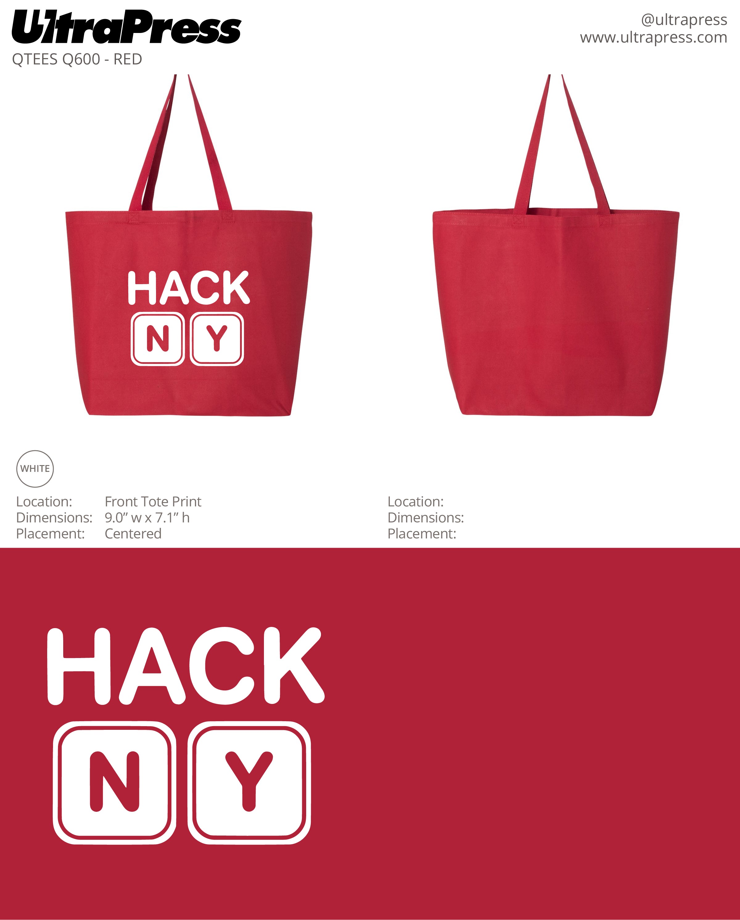 UP-SP-62260 Hack NY Totes 12 Min Qty (Bulk)
