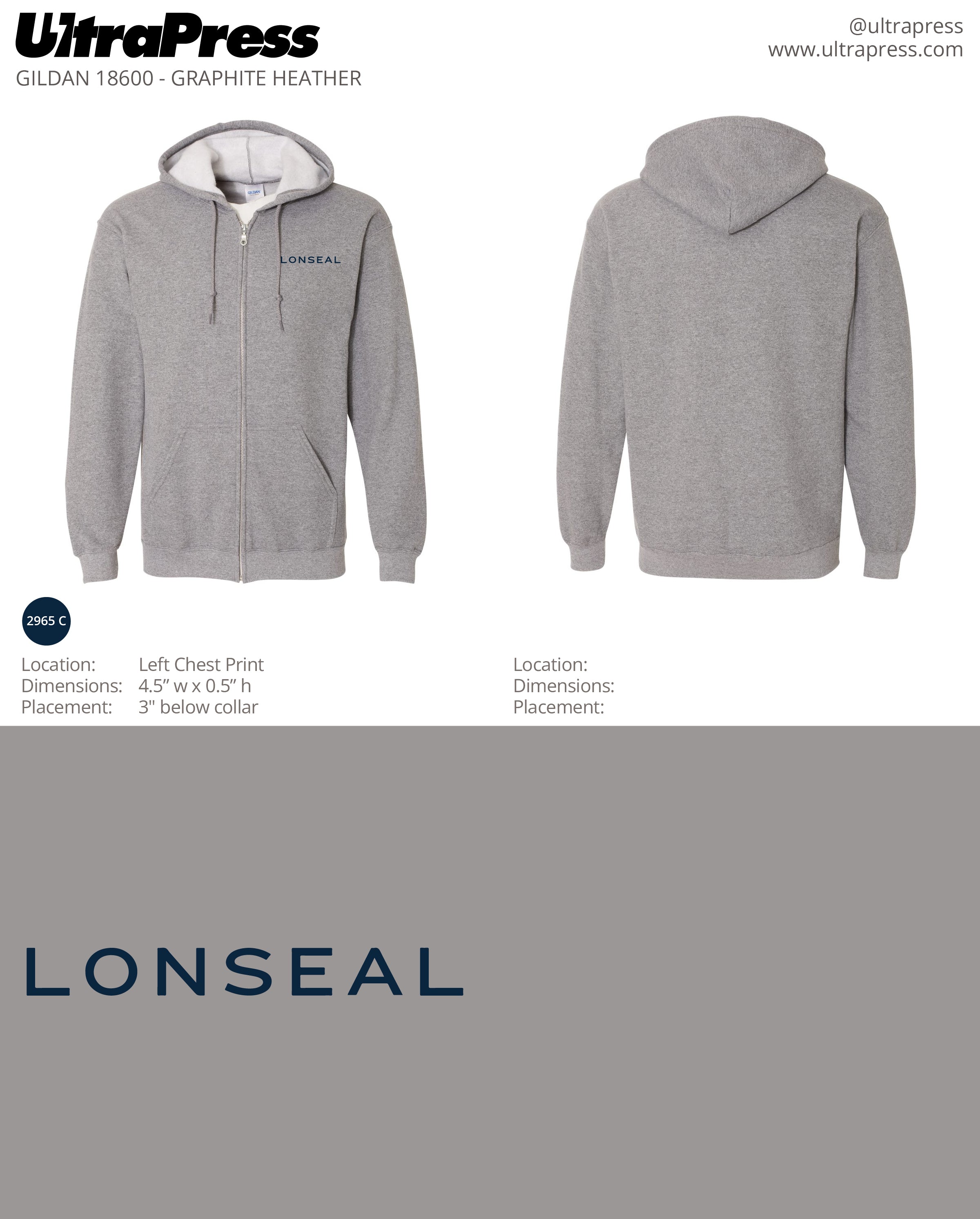 UP-SP-62335 Lonseal Full Zip 24 Min Qty (Bulk)