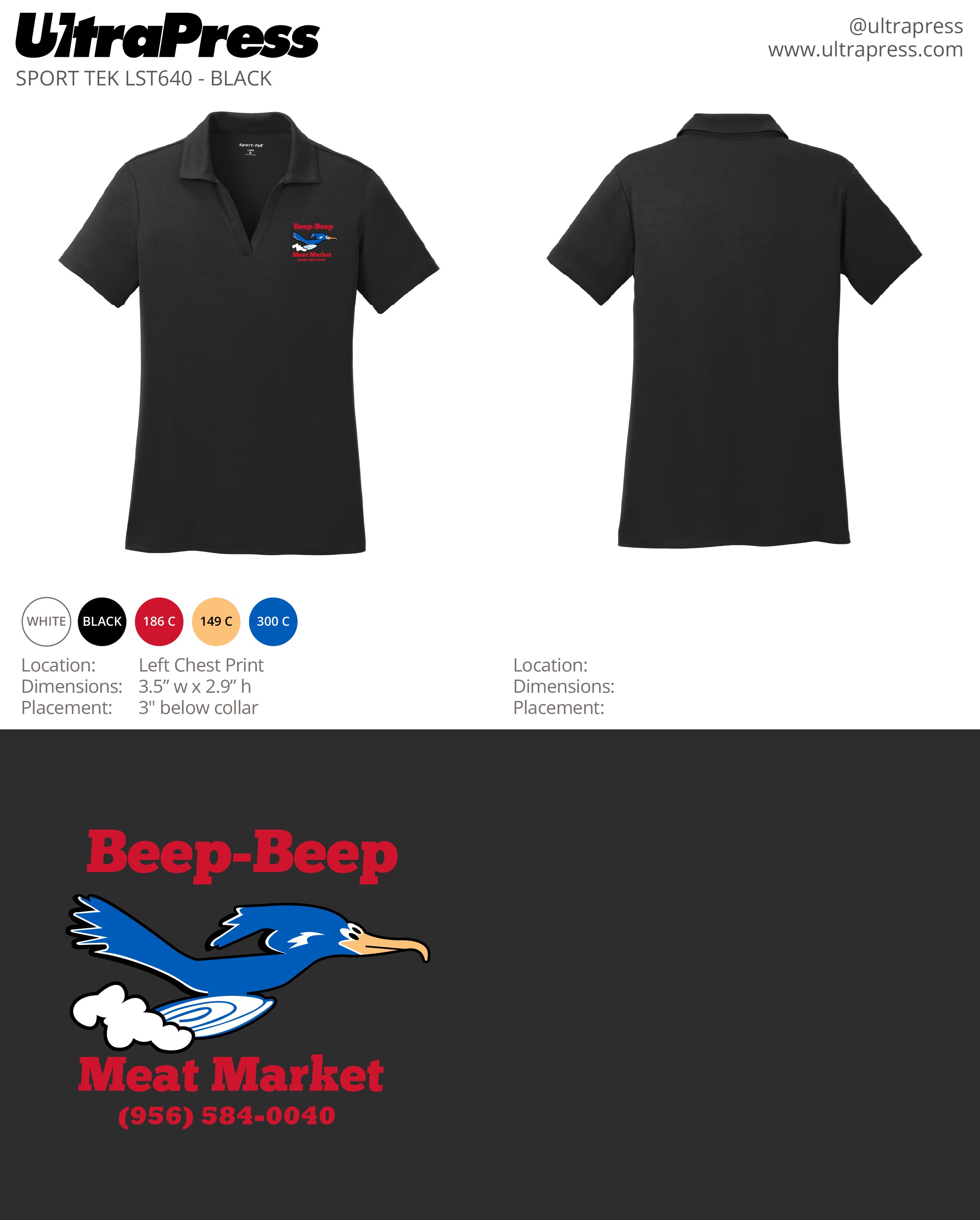 UP-SP-62350 Beep Beep Meat Market Red Ink 24 Min Qty (Bulk)